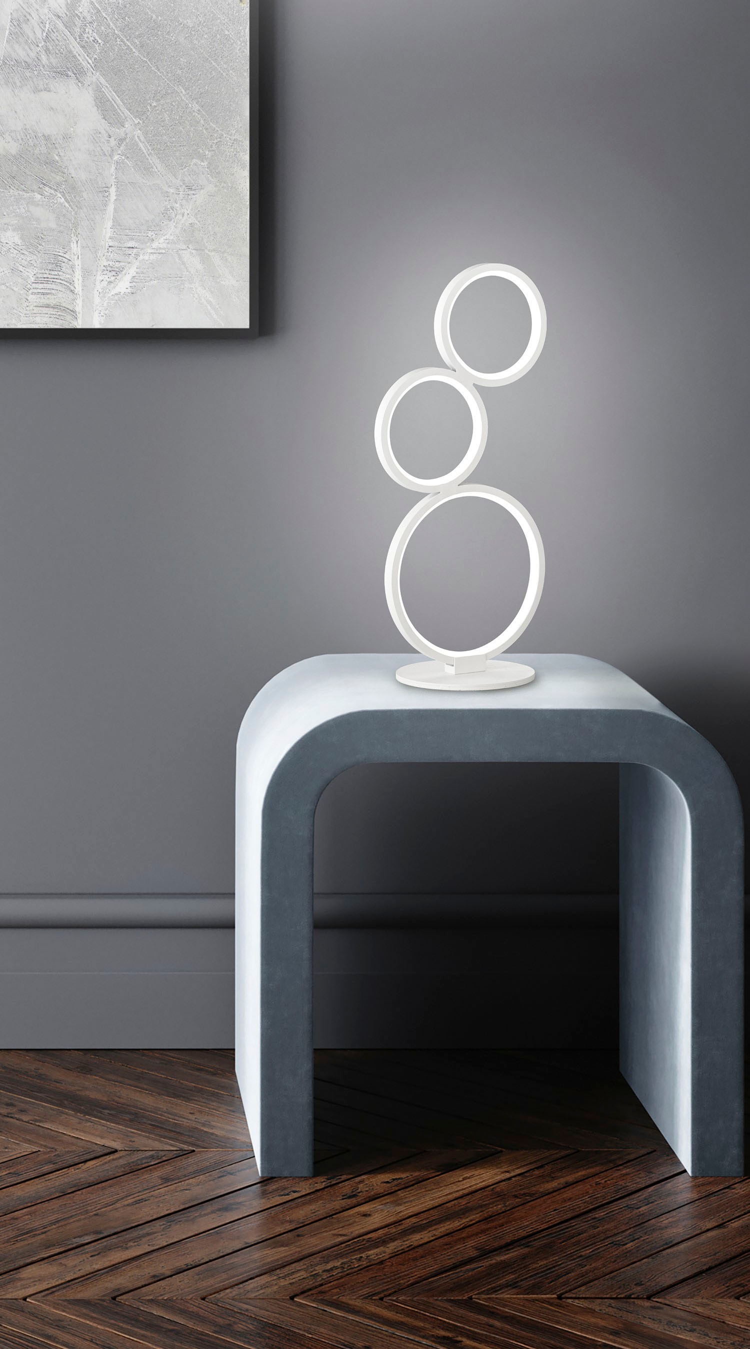 TRIO Leuchten LED Tischleuchte »Rondo«, 3 flammig-flammig, Schnurschalter,integrierter  Dimmer online kaufen | mit 3 Jahren XXL Garantie | Tischlampen