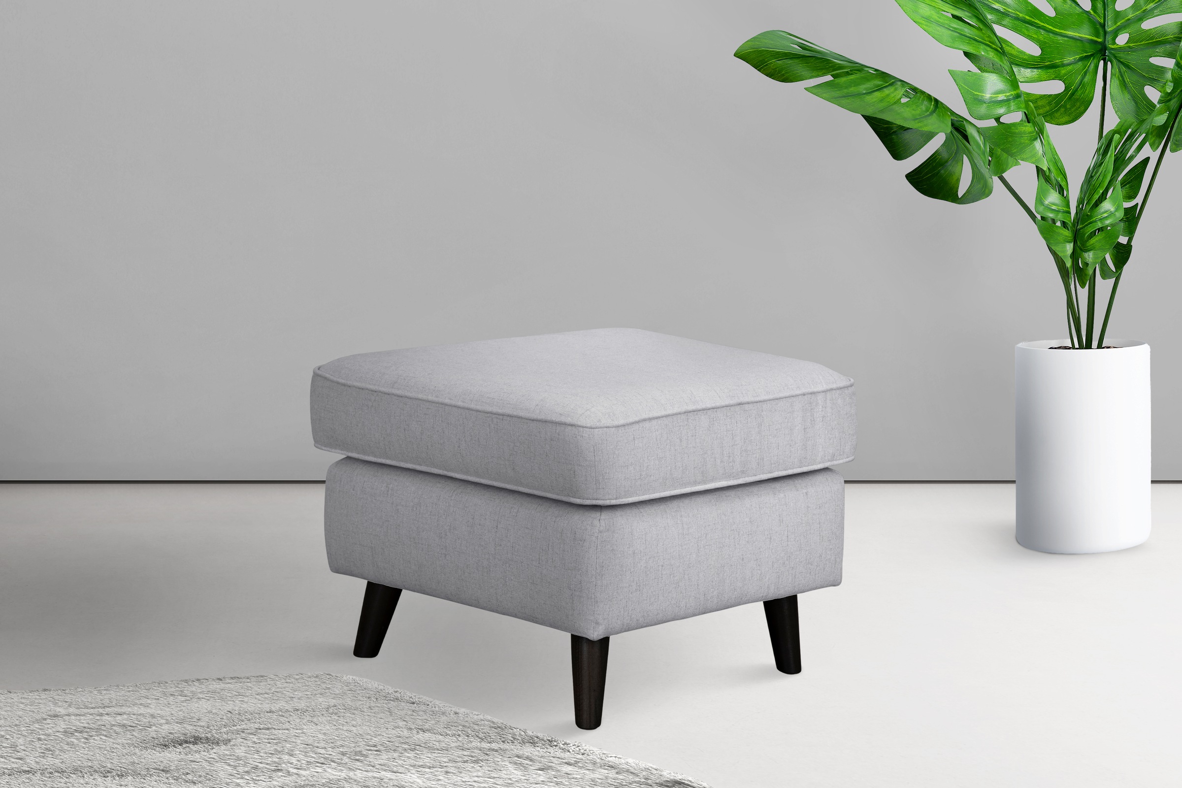 Home affaire Polsterhocker »Polsterhocker CHISTELLE, auch in Bouclé«, mit Wellenunterfederung, Maße: B/TH: 57/57/46 cm