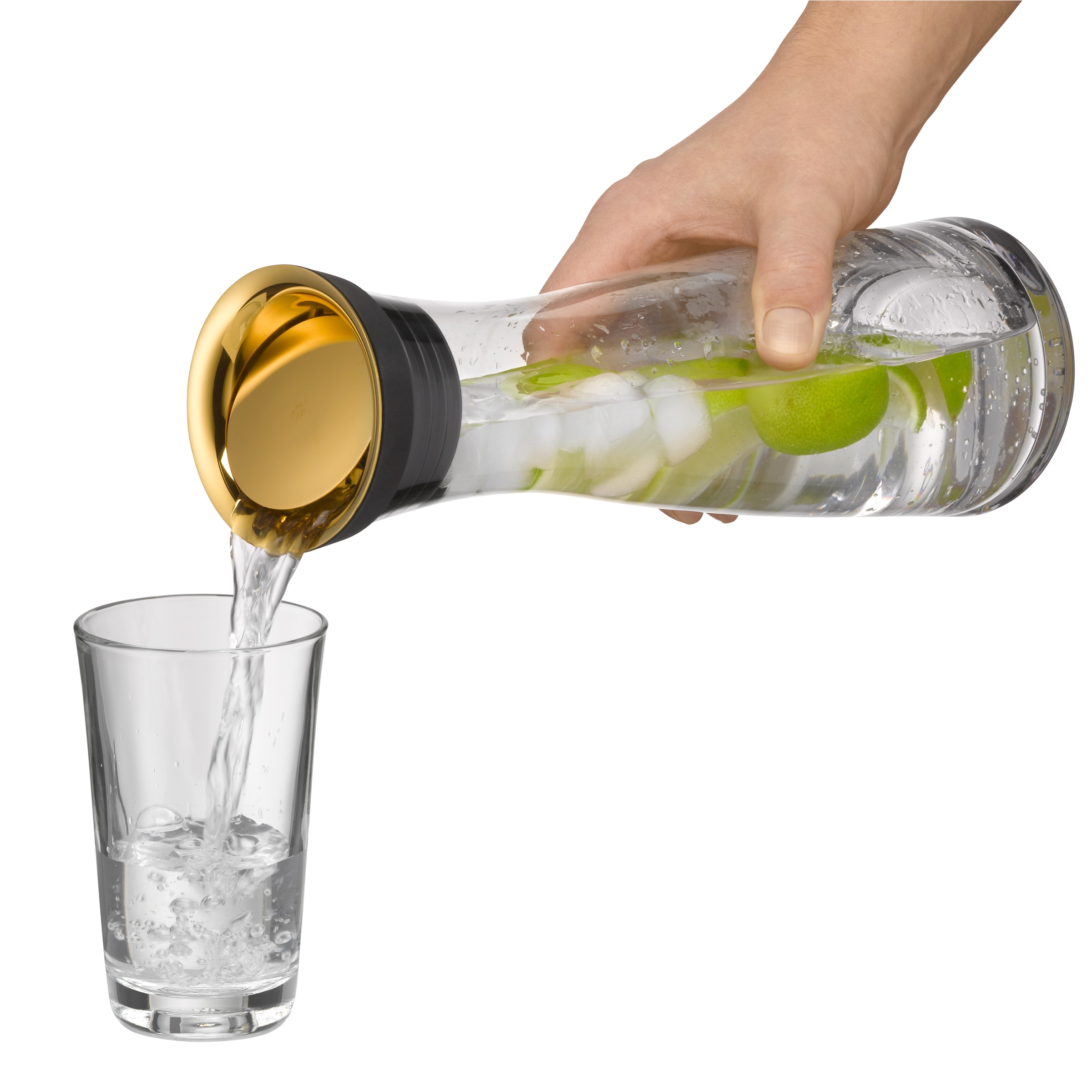 WMF Wasserkaraffe »Basic«, 1 Liter, Glaskaraffe, integriertes Sieb, tropffrei