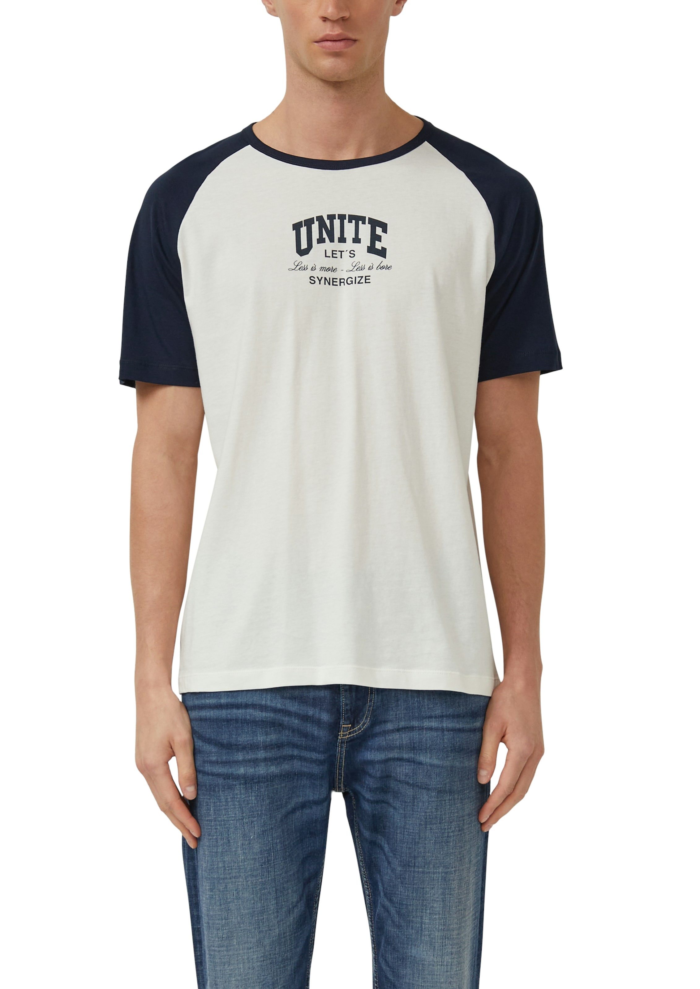 s.Oliver Kurzarmshirt im Collage-Stil und mit Print