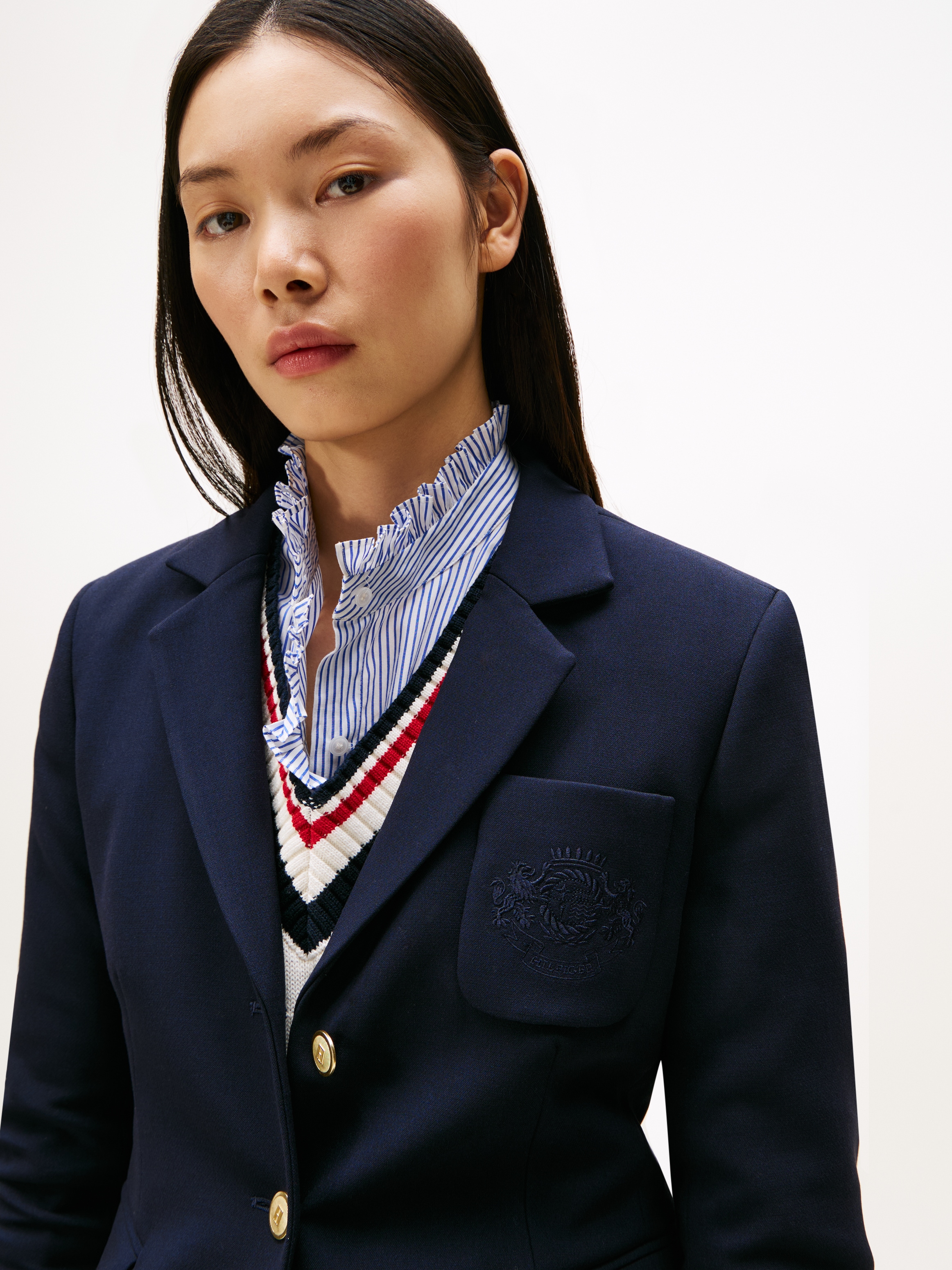 Tommy Hilfiger Kurzblazer »PUNTO TONAL CREST SLIM BLAZER«