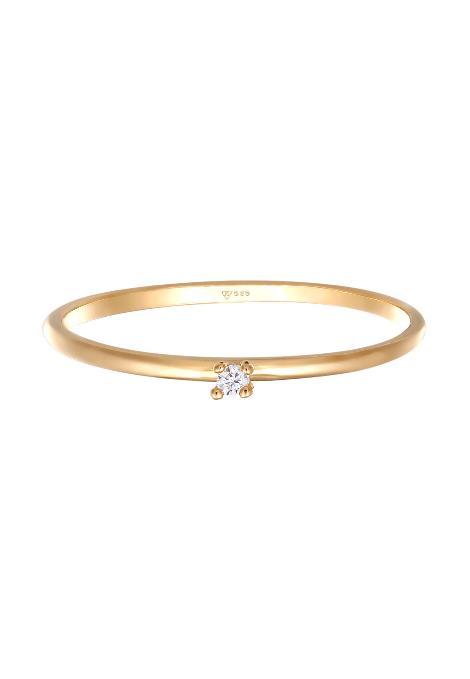 Elli DIAMONDS Diamantring »Ring Diamant Weiß Brillantschliff (0.004ct) Klassisch 585 Gelbgold«
