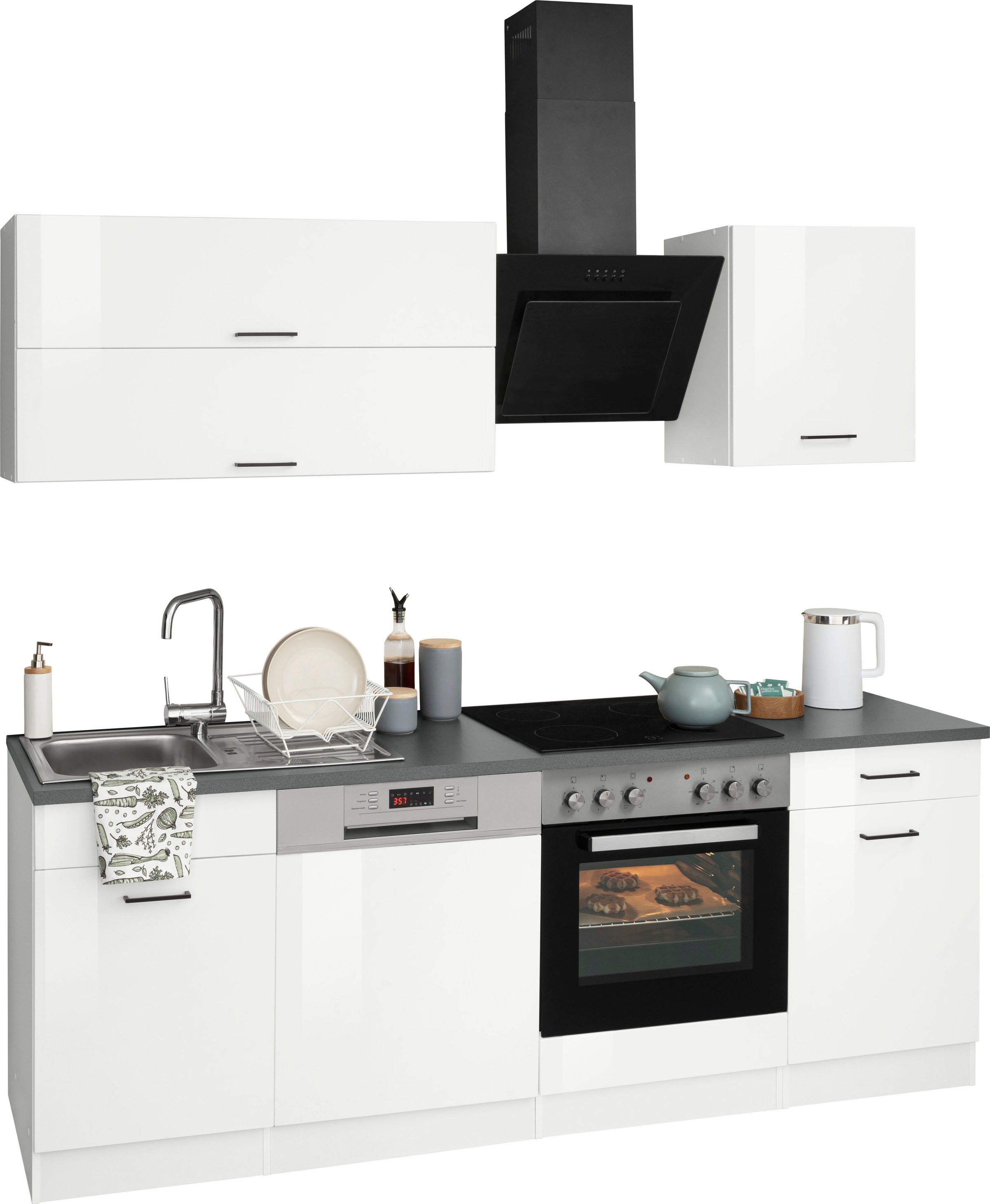 KOCHSTATION Küchenzeile »KS-Trier« ohne E-Geräte, Breite 220 cm