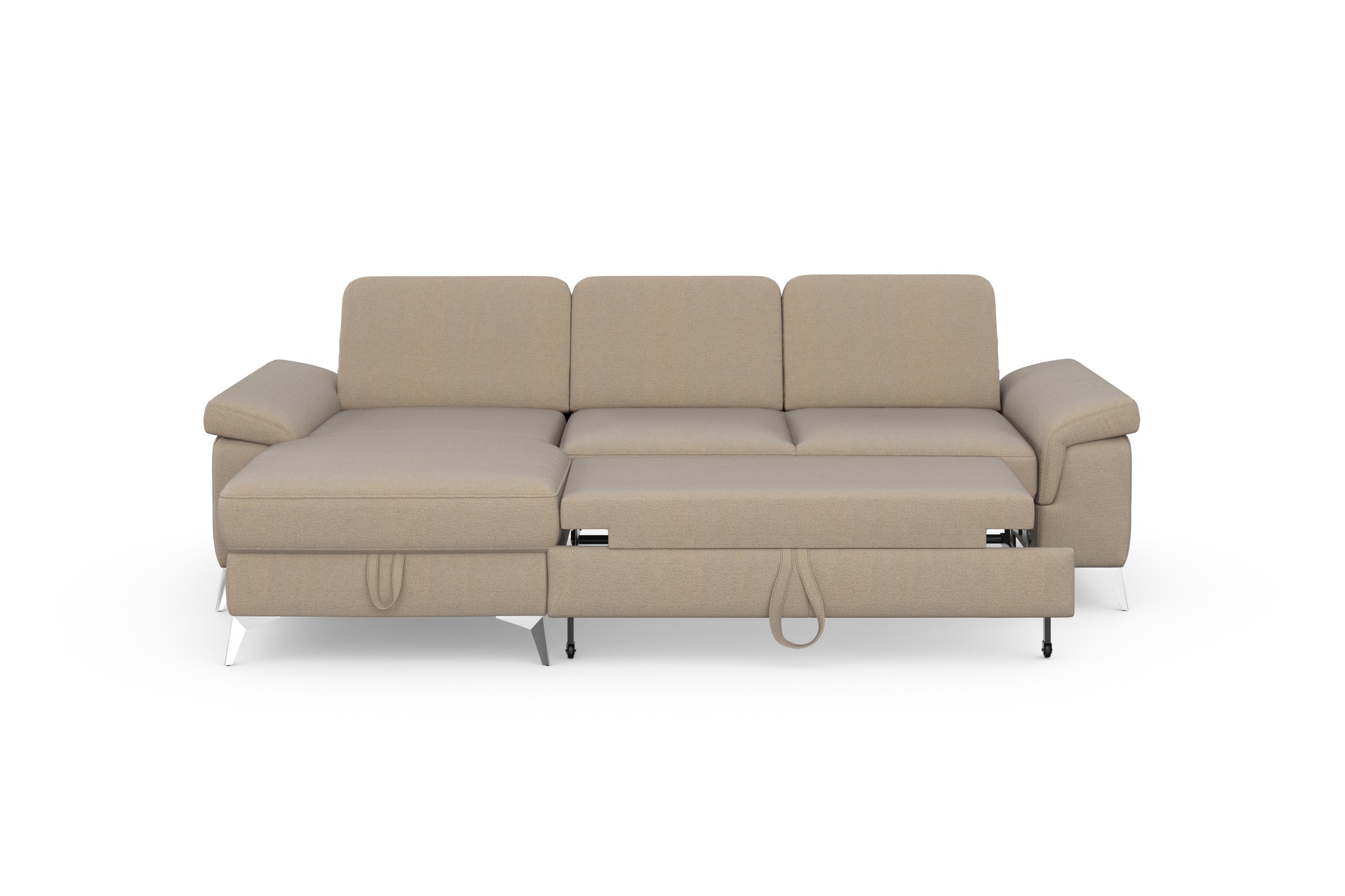 sit&more Ecksofa »Padua L-Form«, inklusive Sitztiefenverstellung, Armteilfunktion und Federkern