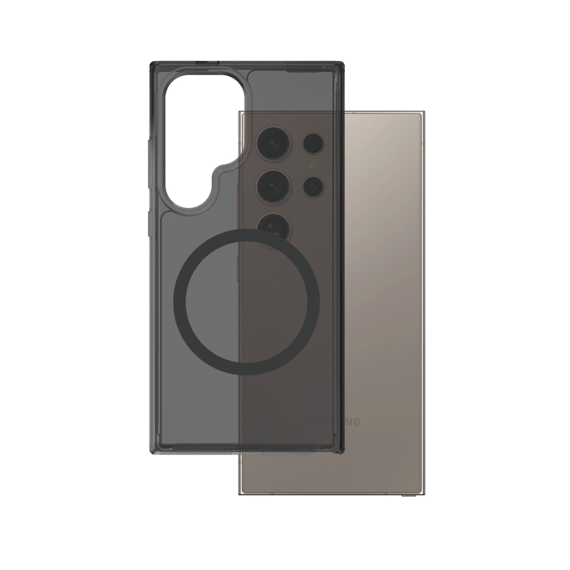 CARE by PanzerGlass Handyhülle »Magnetic QI Compatible Smokey Case für Samsung Galaxy S25 Ultra« Smartphones Backcover, Schutzhülle, Handyschutzhülle, Case, Schutzcase, stoßfest