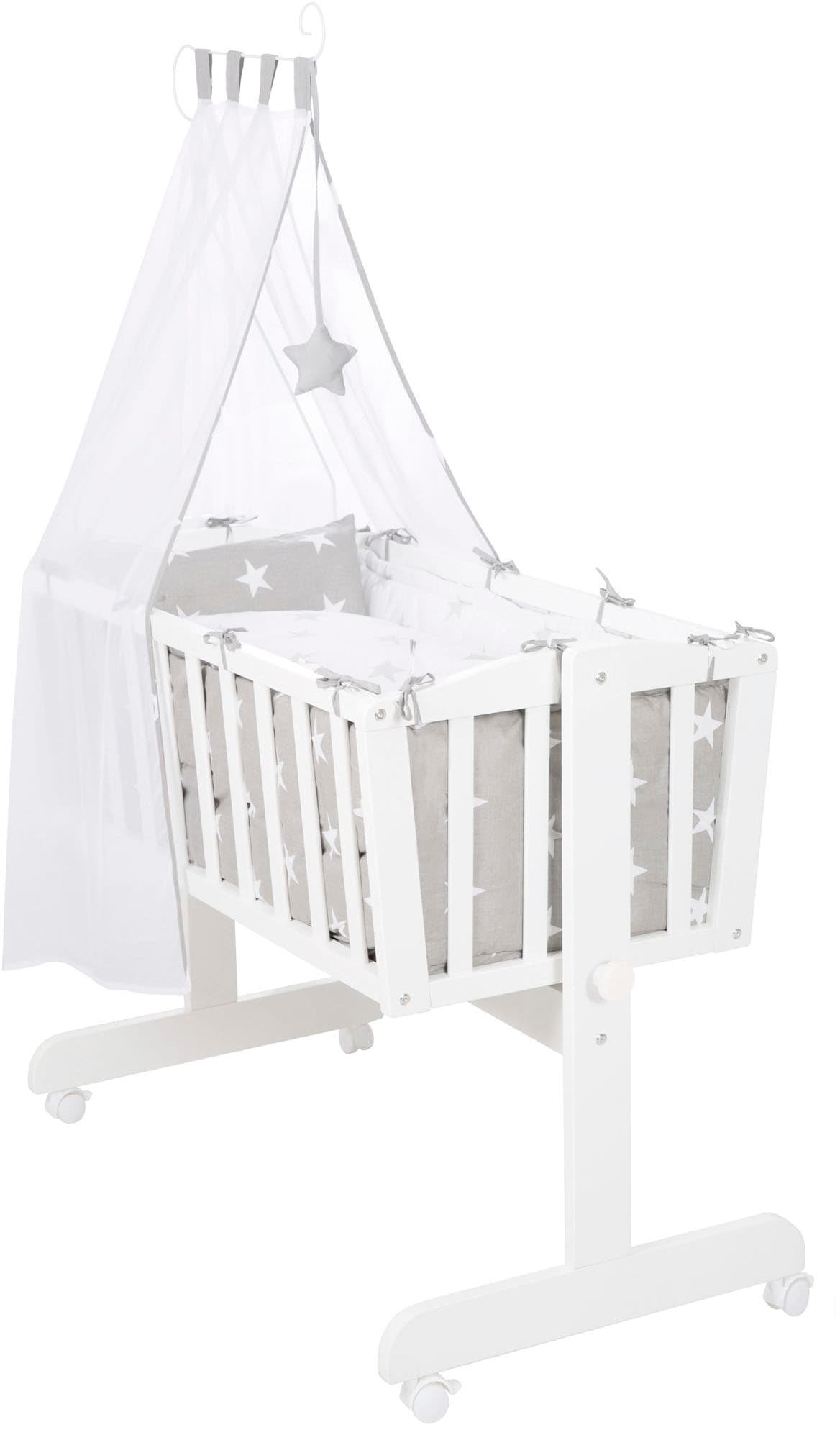 roba® Stubenbett »Komplettwiegenset, Little Stars«, mit Komplettausstattung