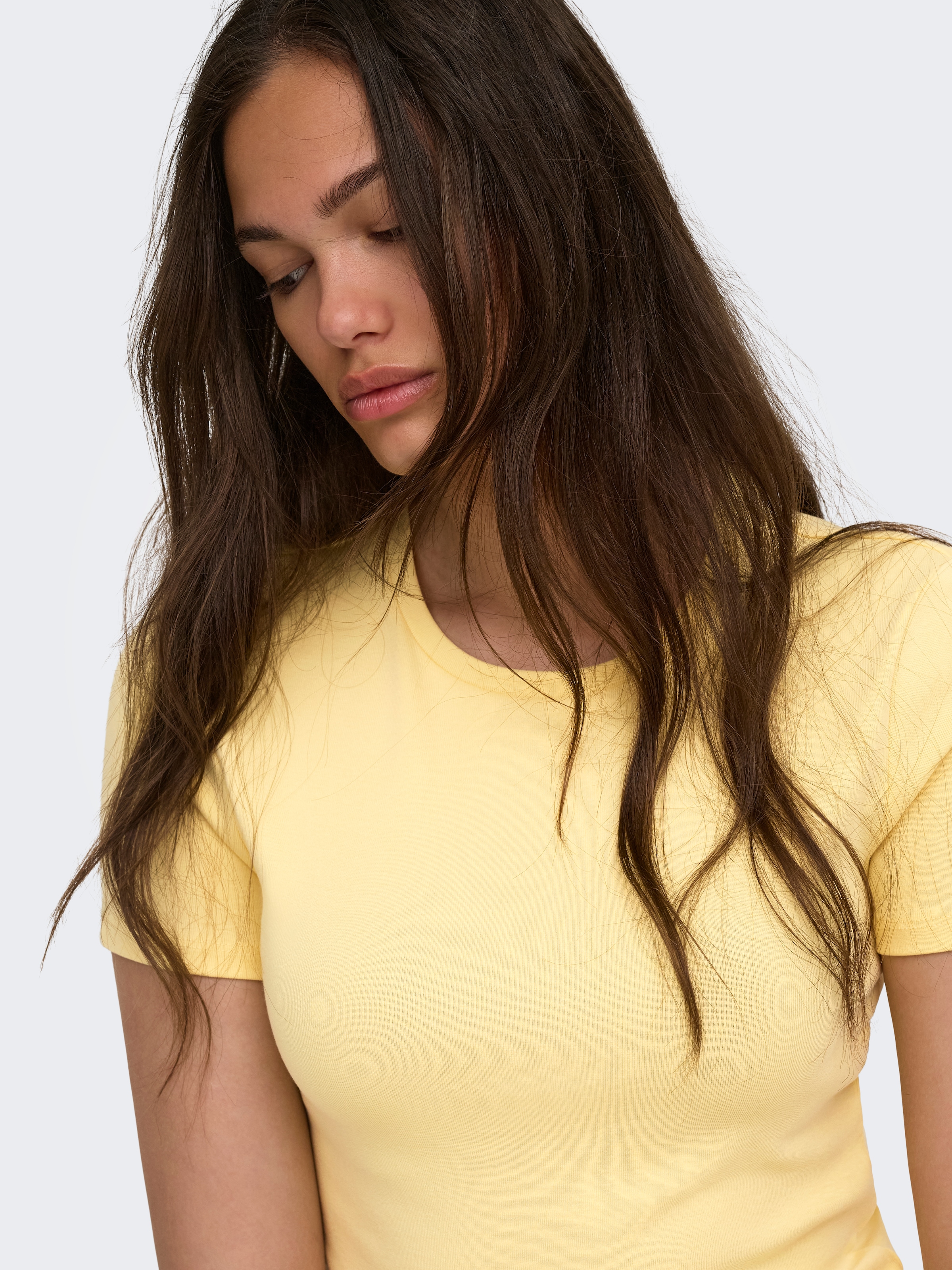 ONLY T-Shirt »ONLRILEY S/S TOPJRS« Baumwollmischung, slim fit