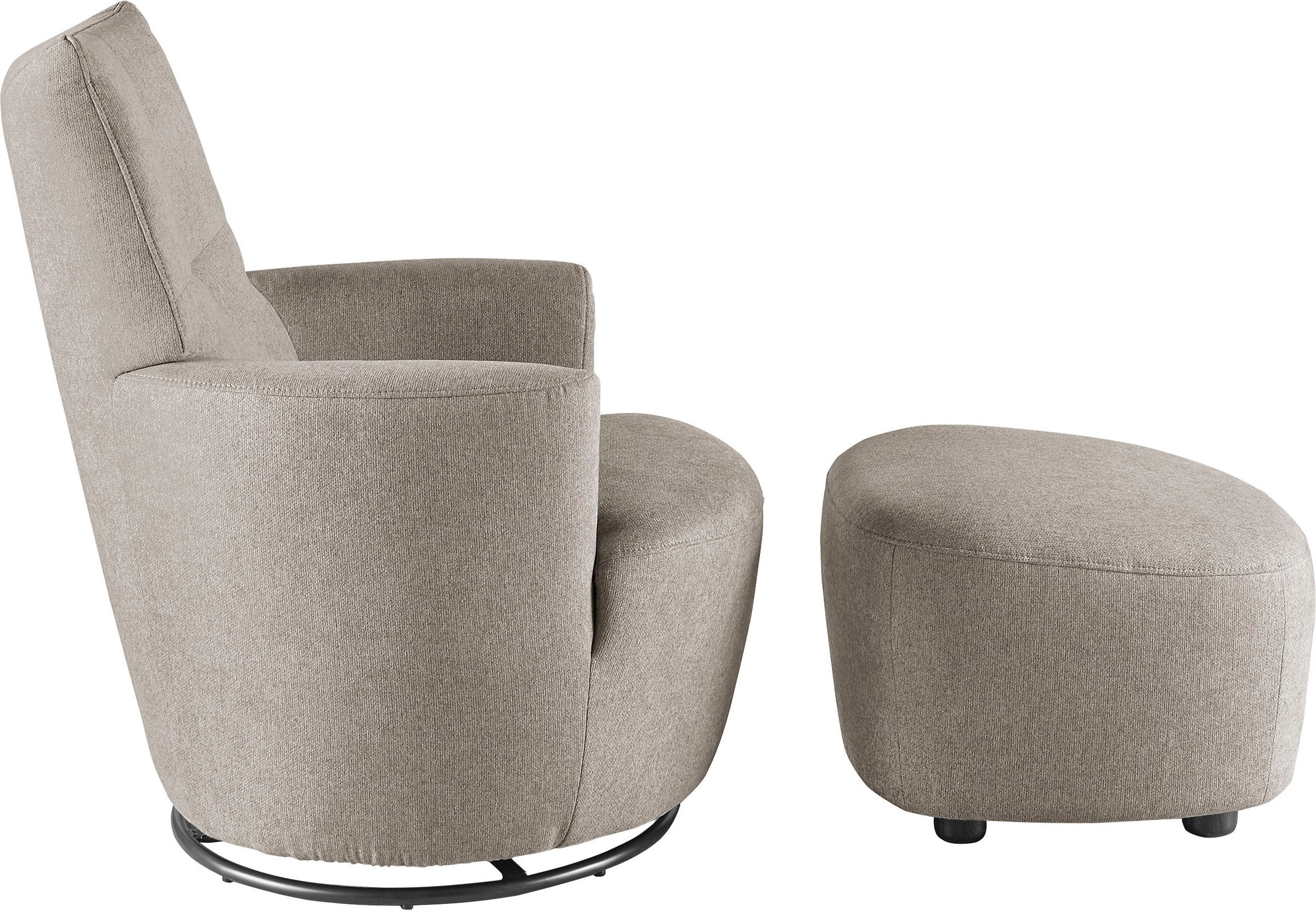 set one by Musterring Relaxsessel »SO 1450«, (Set), mit Dreh- und Wippfunktion, inklusive Hocker