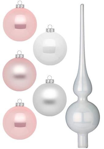 Weihnachtsbaumkugel »Noble Rose, Weihnachtsdeko, Christbaumschmuck«, (Set, 46 St.)