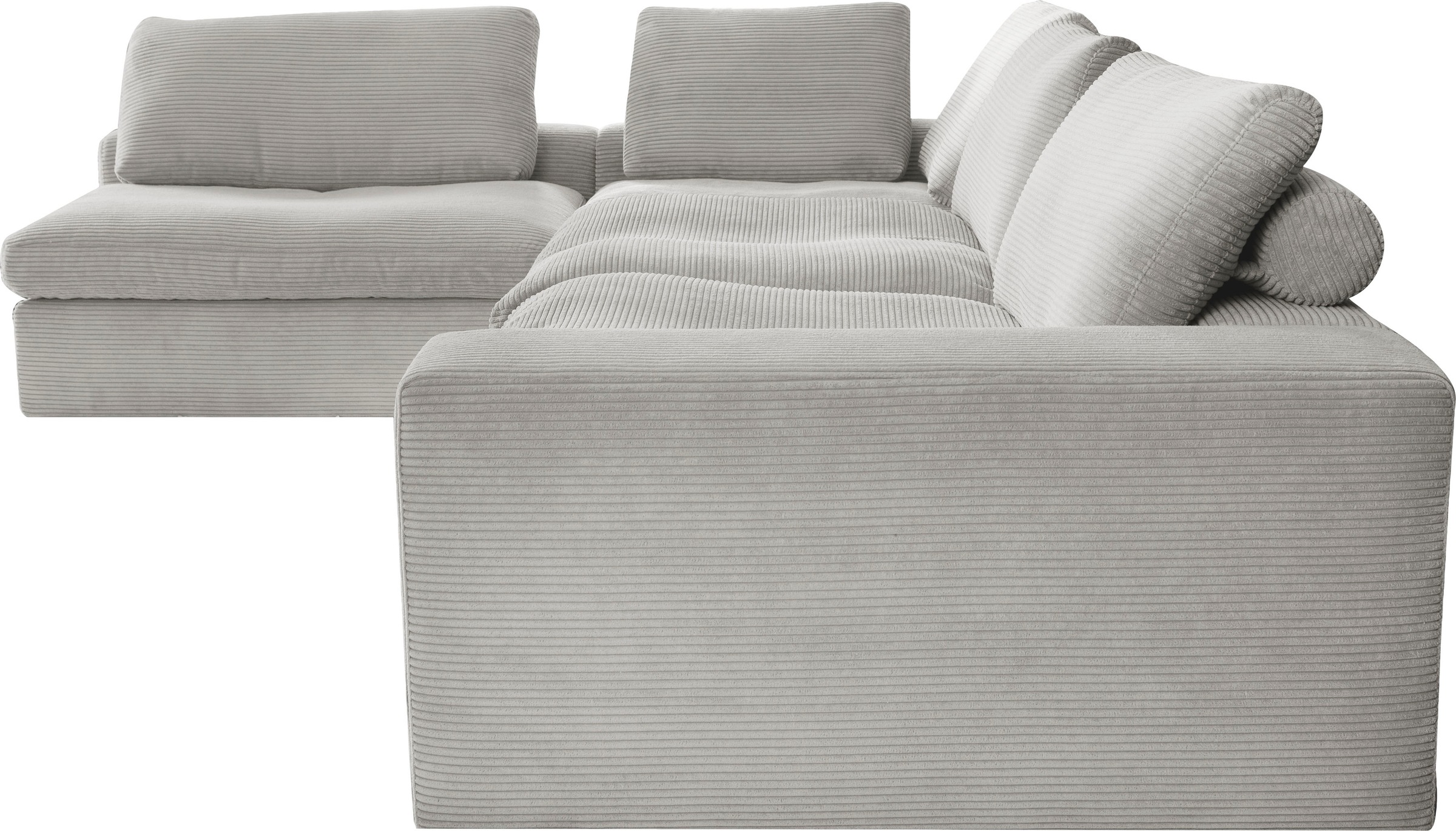 alina Ecksofa »Sandy«, mit losen Sitz und Rückenkissen, in modernem Cordstoff
