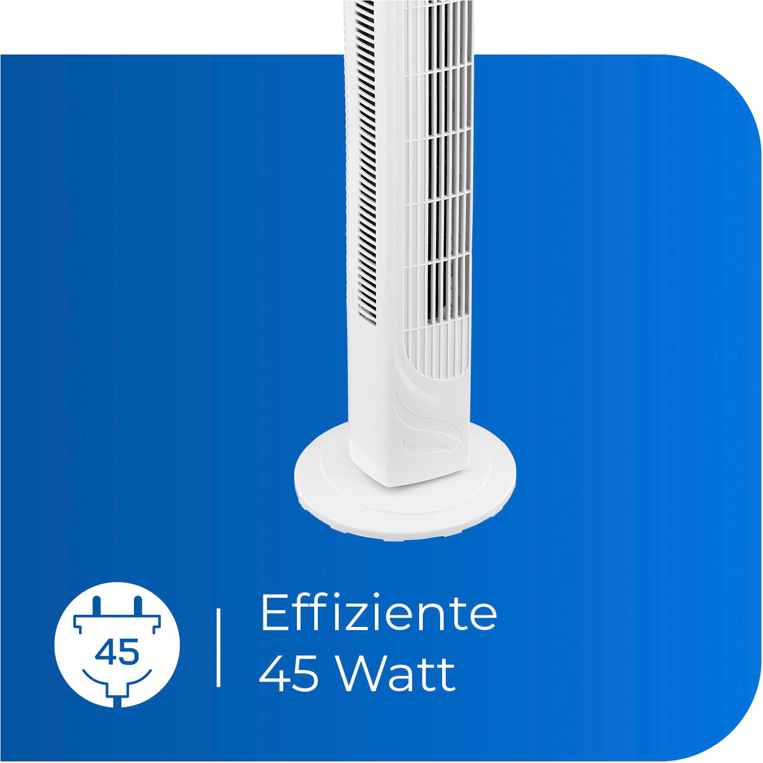 exquisit Standventilator »VS 34570 we«, inkl. Oszillation, 45 W Leistung, 120 Min. Timer