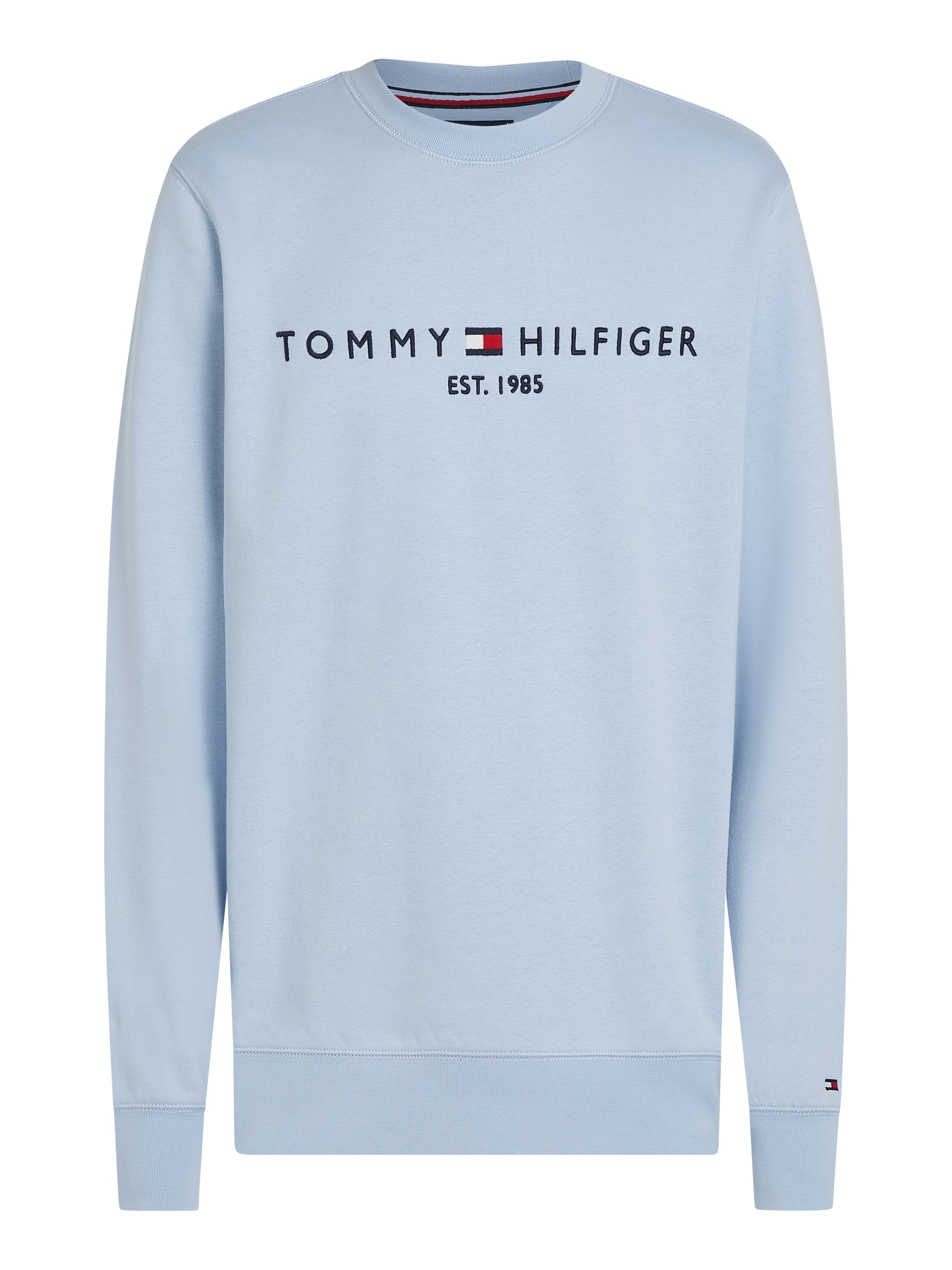 Tommy Hilfiger Sweatshirt »TOMMY LOGO«, unifarben, casual, regular fit, Baumwollmix, Rundhals
