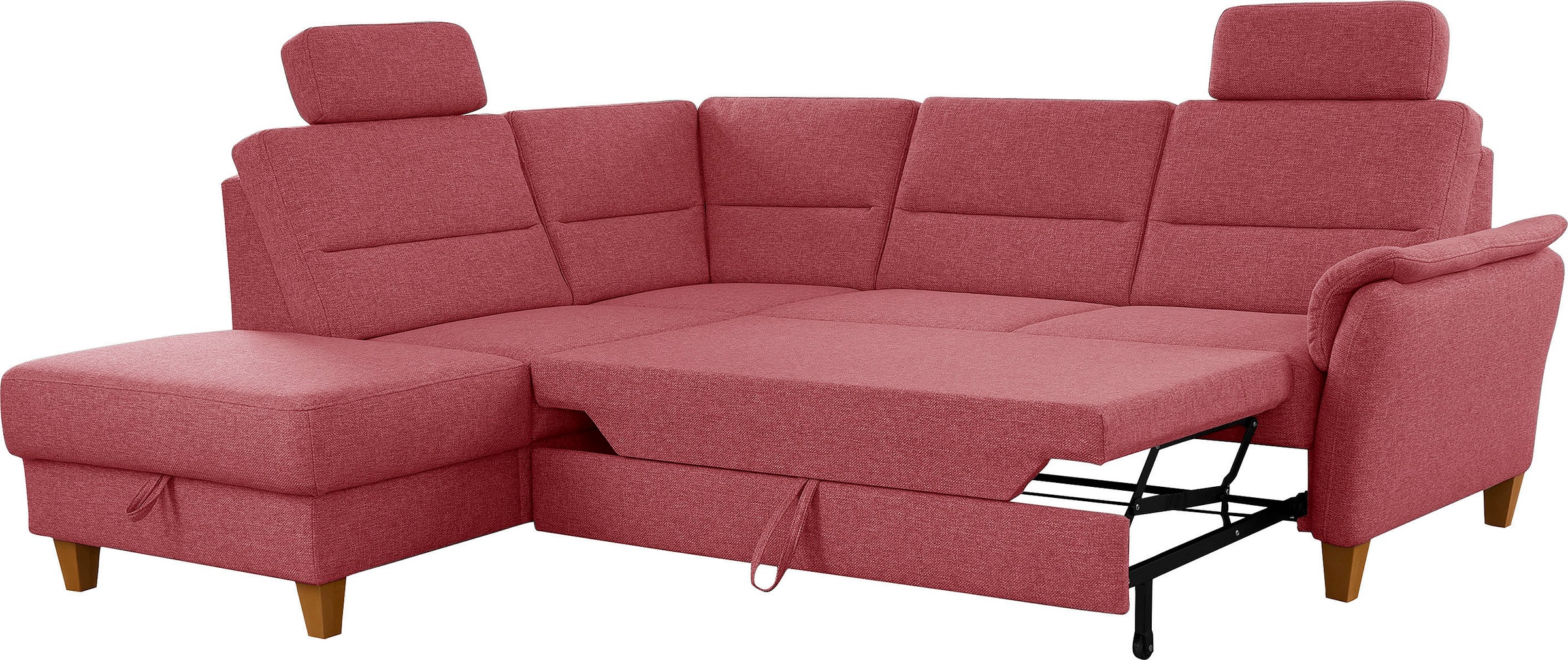 Home affaire Ecksofa »Palmera L-Form«, Federkern, wahlweise mit Bettfunktion und mit/ohne Stauraum