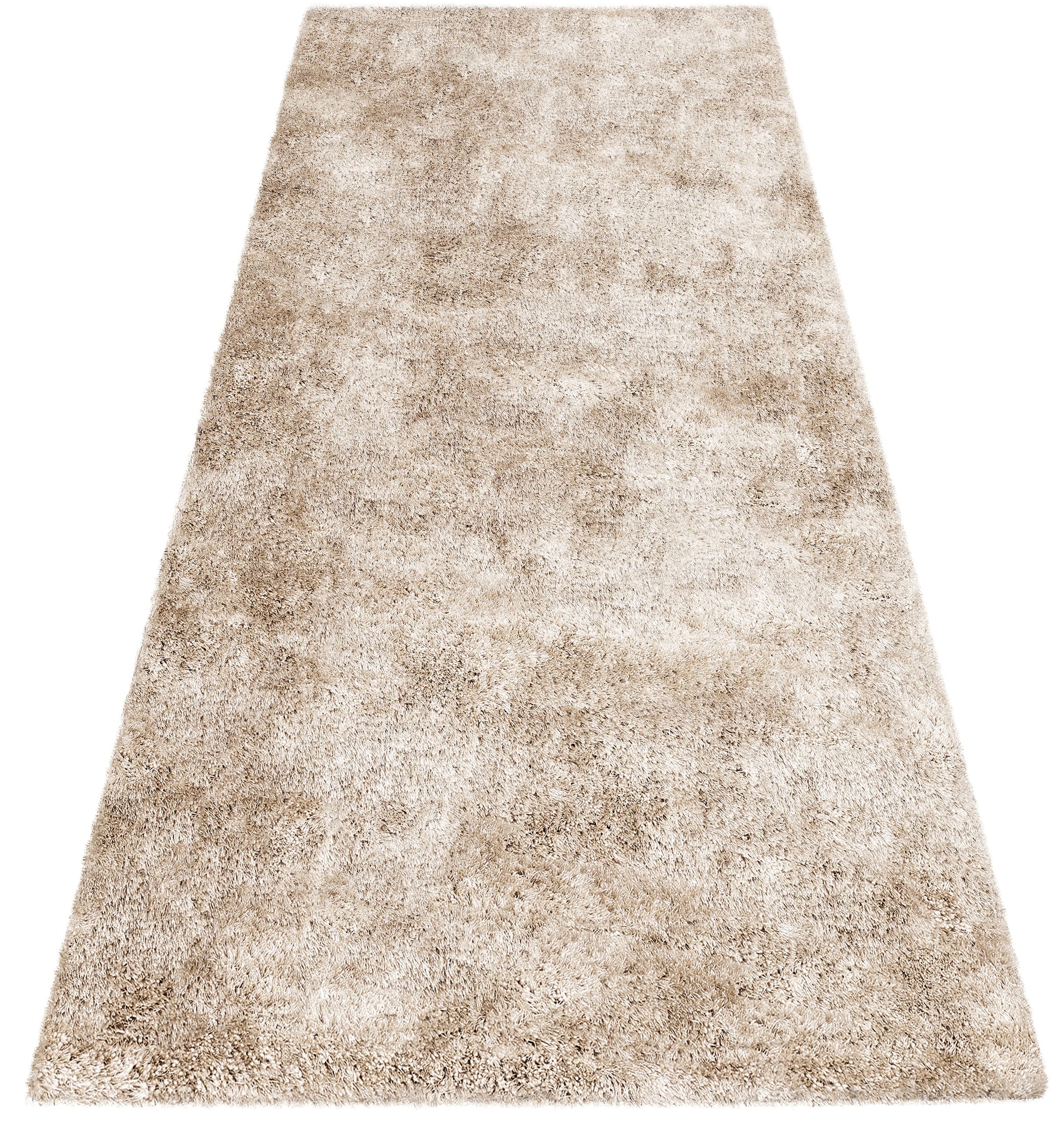 Bruno Banani Hochflor-Läufer »Dana Teppich, Kundenliebling«, rechteckig, 30 mm Höhe, Brücke, uni, weich, Mikrofaser, Diele, Flur, Wohnzimmer, Schlafzimmer