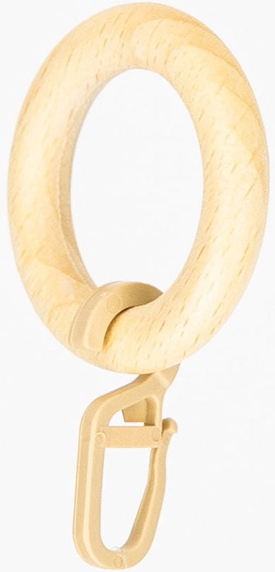 GARESA Gardinenring »Holzring mit Haken« für Durchmesser bis 20mm, einfache Montage