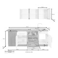 wiho Küchen Winkelküche »Aachen«, mit E-Geräten, Stellbreite 270 x 220 cm
