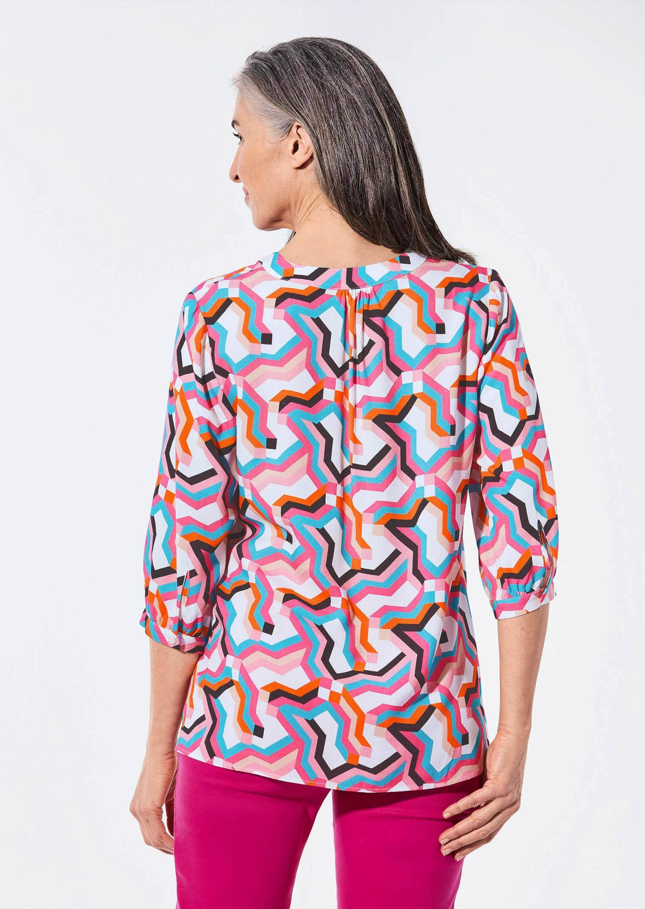 GOLDNER Tunika »Mit Allover-Print in Tunikaform, 3/4-Ärmeln«