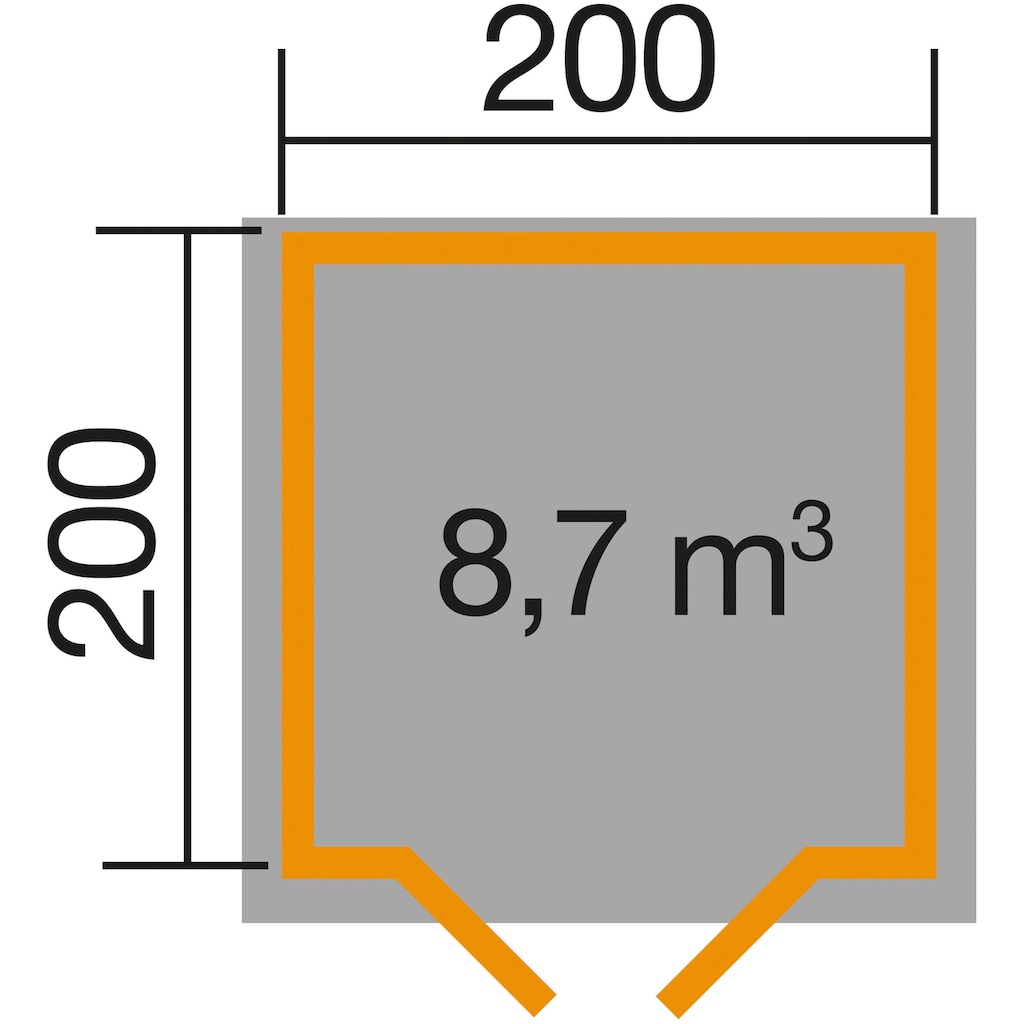 weka Gartenhaus »209 Gr.1, graphitgrau«