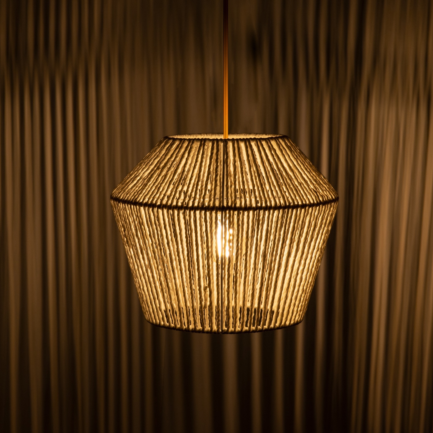Paco Home Pendelleuchte »Pinto«, 1 flammig, Leuchtmittel E27 | ohne Leuchtmittel, Deckenlampe aus Aluminium und Papier, Ø Schirm ca. 33 cm, Fassung E27