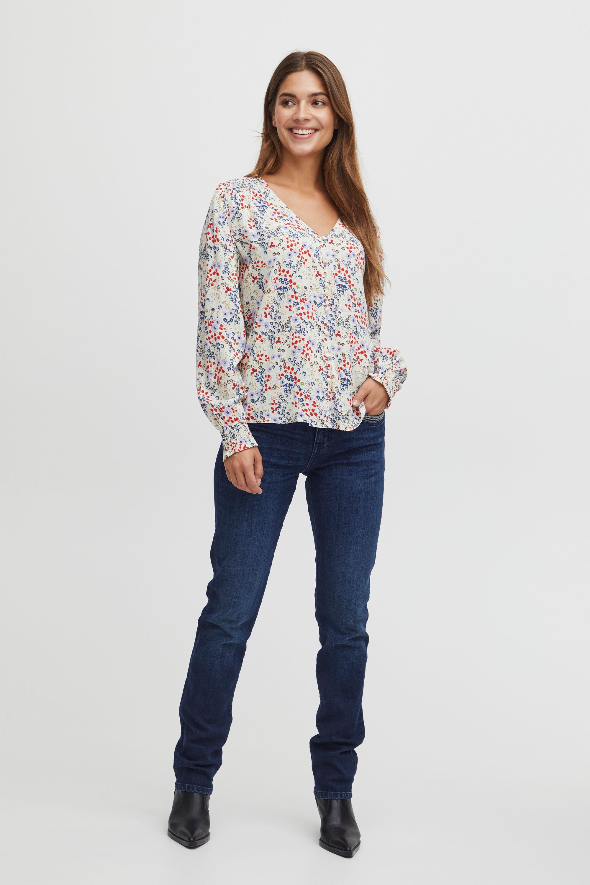 fransa Langarmbluse »Langarmbluse FRFlowy«