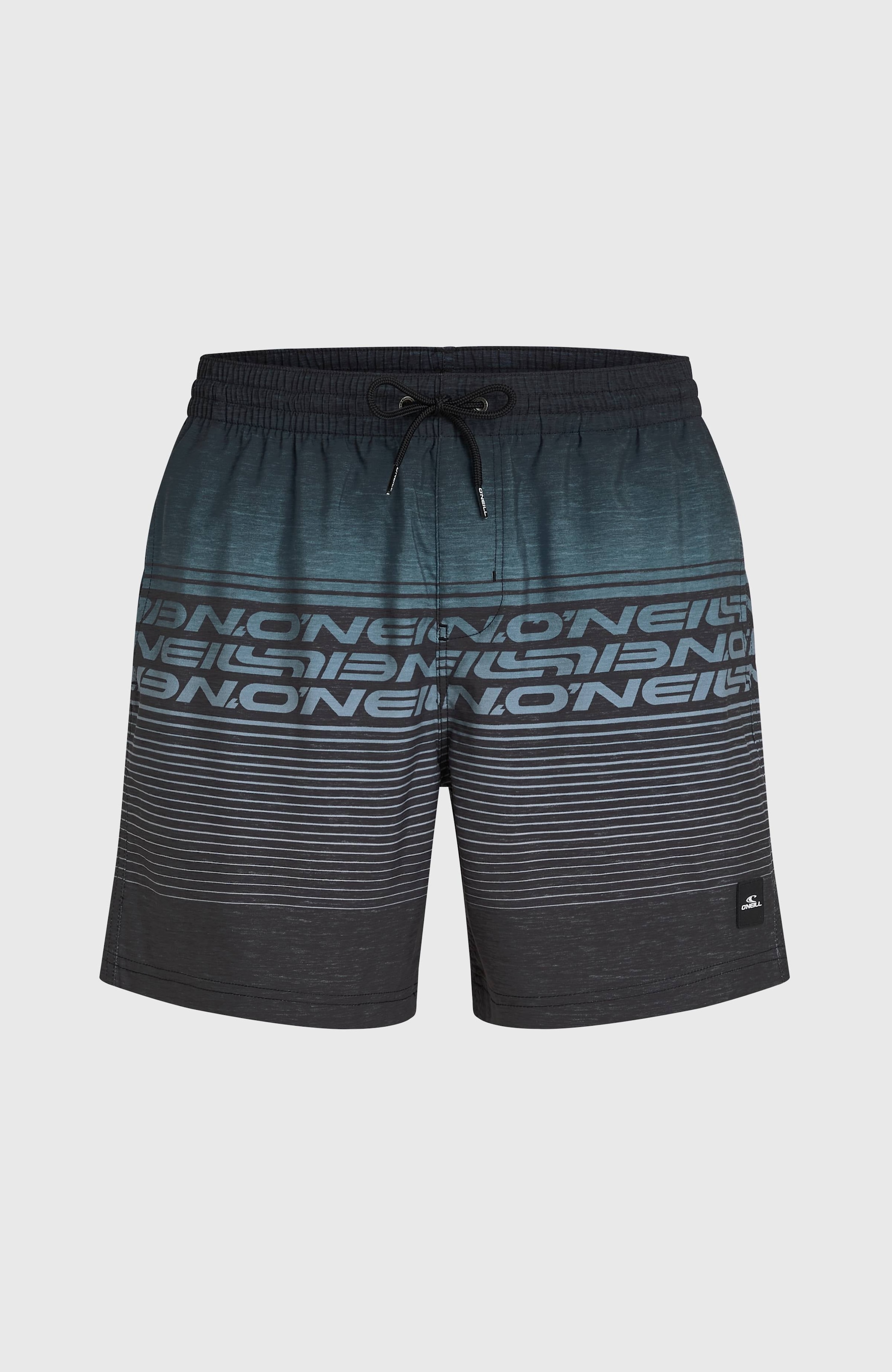 O'Neill Badeshorts »O'NEILL LOGO STRIPE 16'' SWIMSHORTS« mit Seiten- und Gesäßtaschen, mit Innenhose aus Mesh
