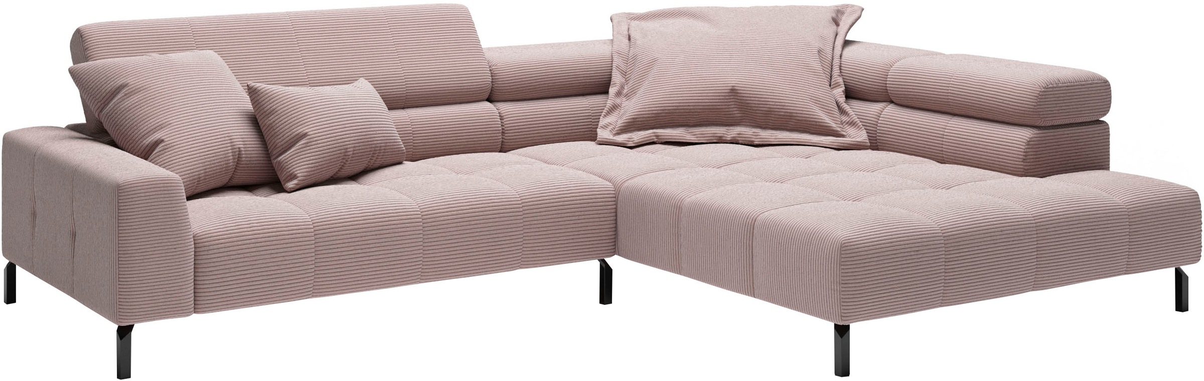 Places of Style Ecksofa »Cleveland, L-Form, incl. Kopfteilverstellung, Breite 311 cm«, wahlweise elektrischer Sitzvorzug