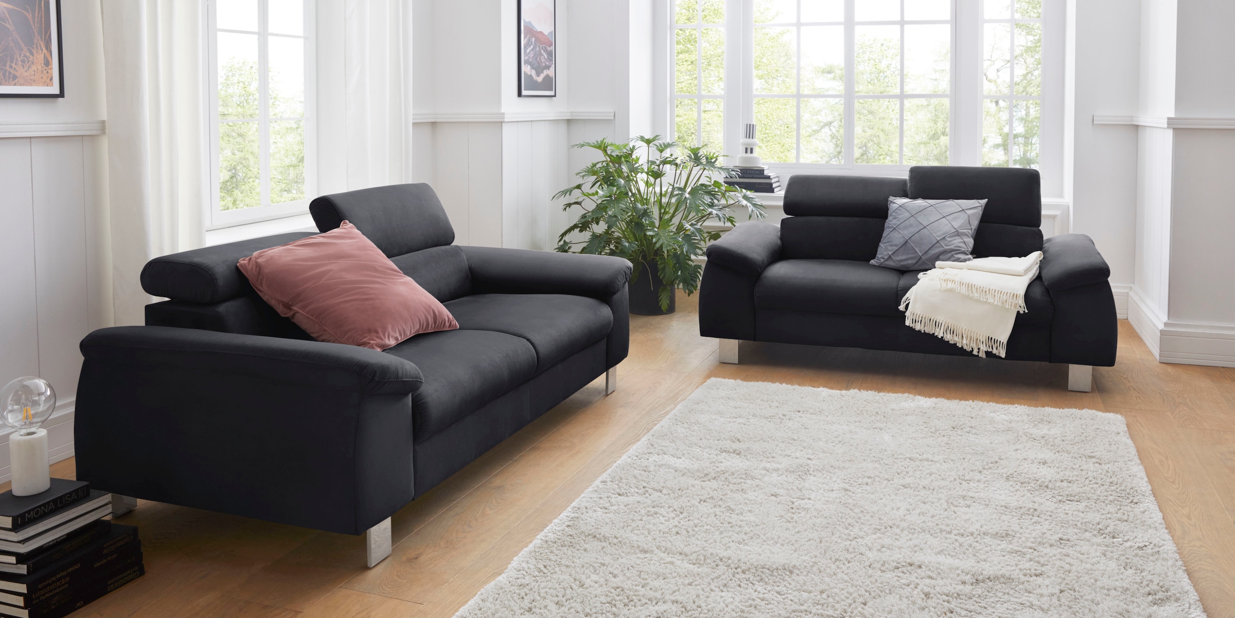 COTTA 3-Sitzer »Komaris, B: 193 cm« mit Kopfteilverstellung