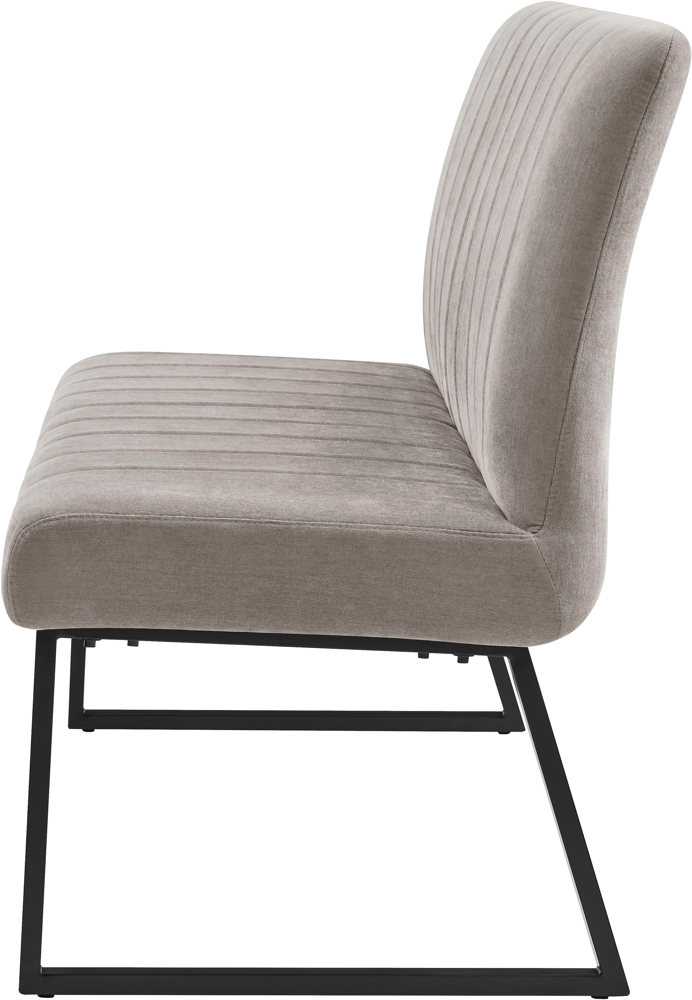 OTTO home Essgruppe »Hennia« Set, 4 tlg. Tischplatte aus Melamin, 2 Freischwinger, Bank, Metallgestell