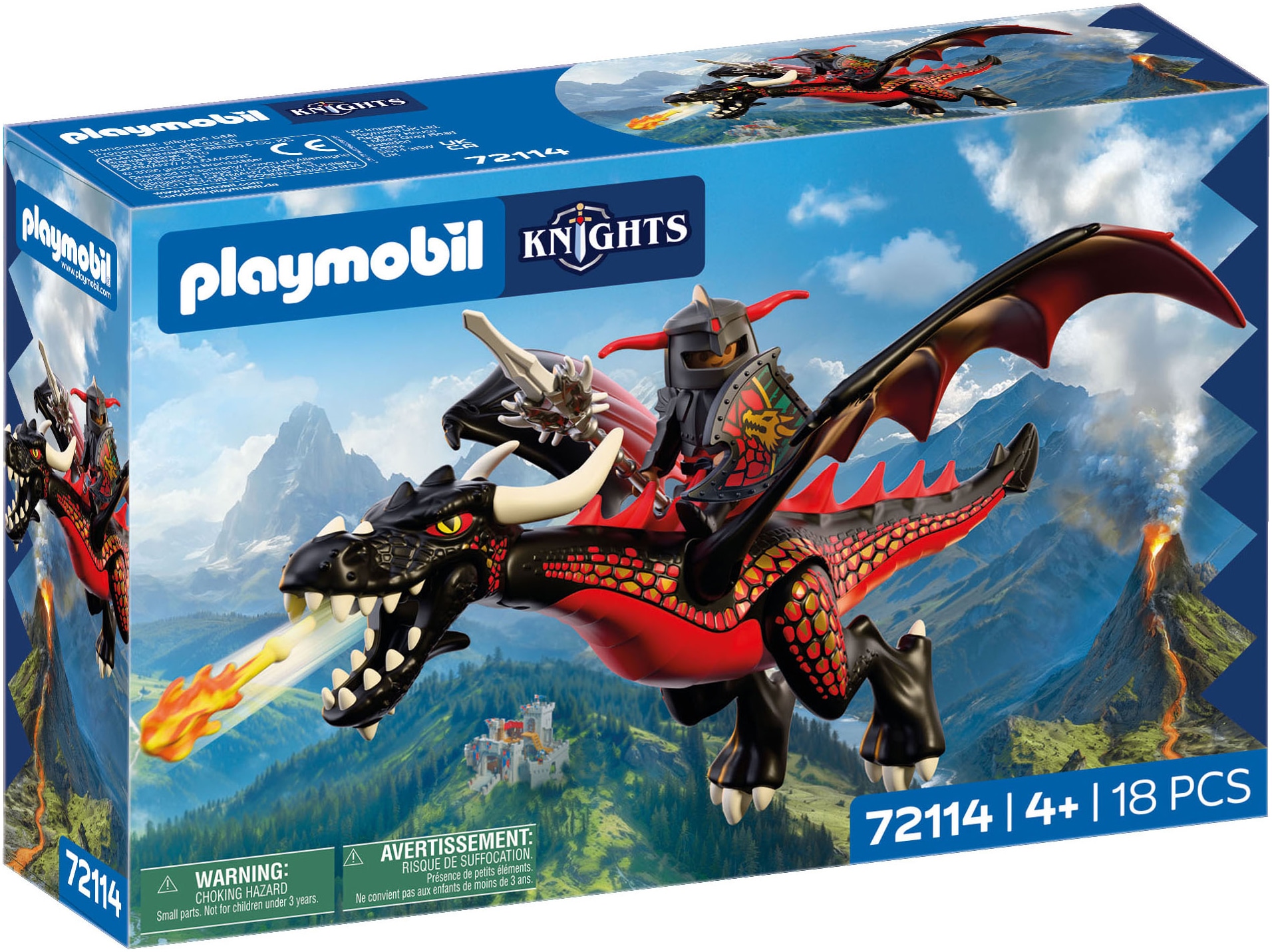 Playmobil® Konstruktions-Spielset »Schwarzer Drache (72114), Knights« Made in Europe