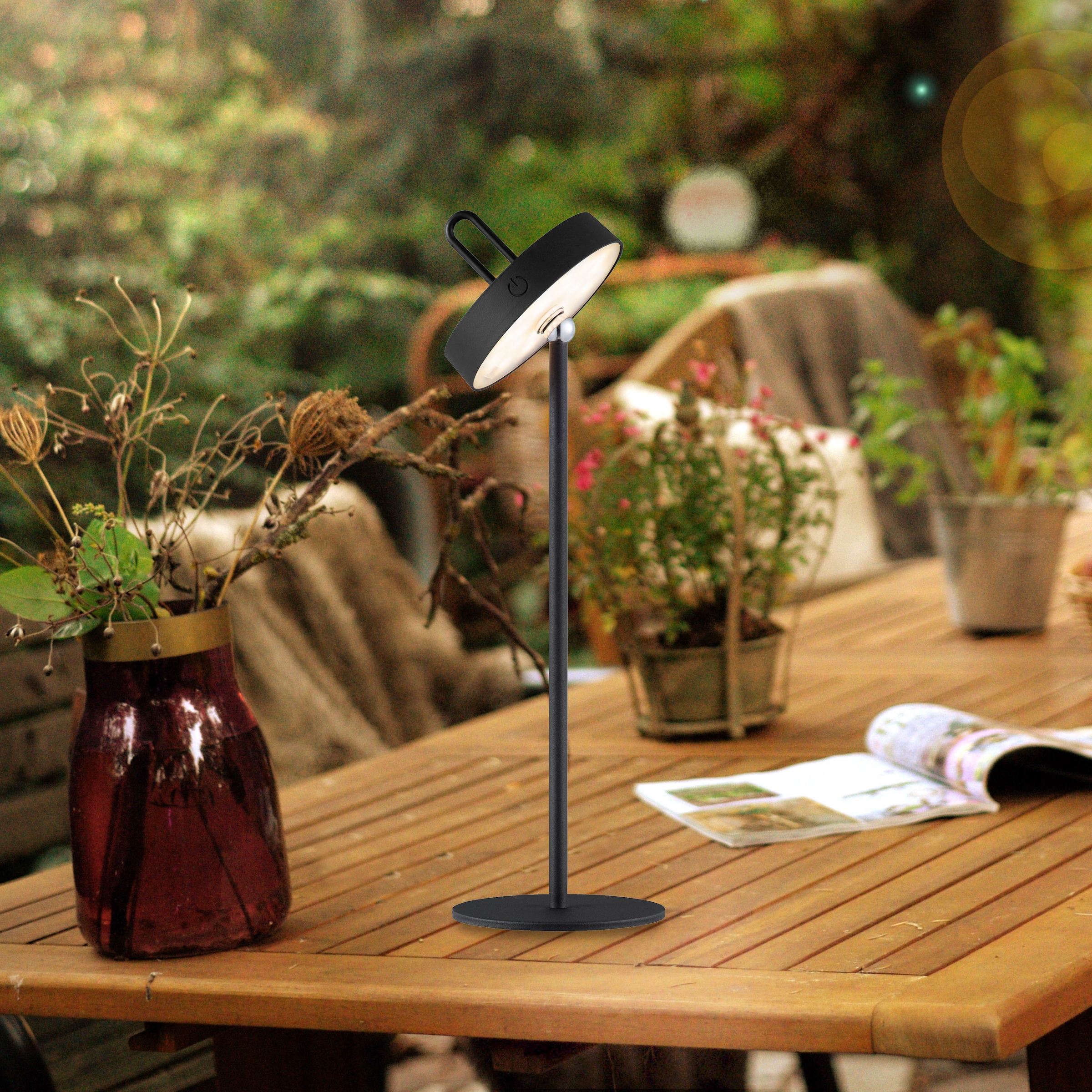 JUST LIGHT Tischleuchte »AMAG«, 1 flammig, Leuchtmittel LED-Modul | LED fest integriert, Akkuleuchte