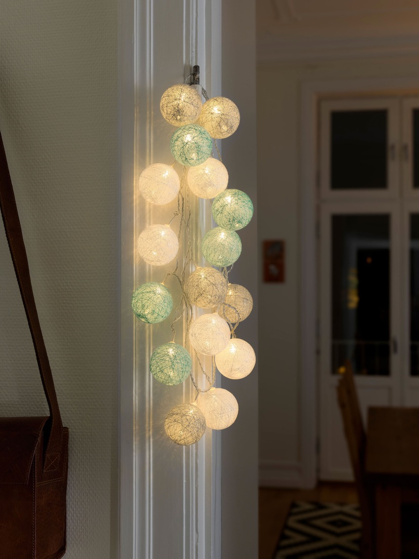 KONSTSMIDE LED-Lichterkette »Weihnachtsdeko«, 10 St.-flammig, Plexiglassterne, warm weiße Dioden Dekolichterkette, 10 grüne kaufen bequem LED 10