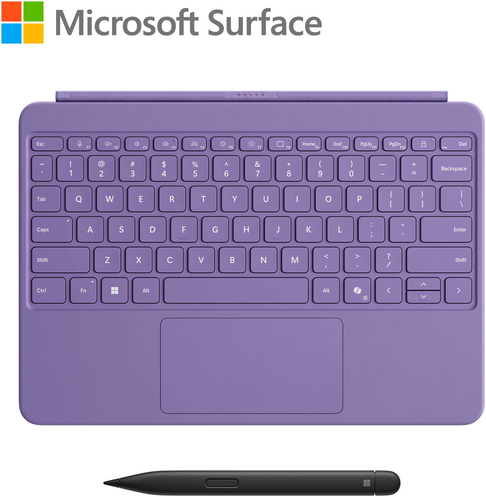 Microsoft Tastatur mit Touchpad »Surface Pro 12 Zoll mit Slim Pen«, (Multimedia-Tasten-Fn-Tasten-Touchpad-Funktionstasten)