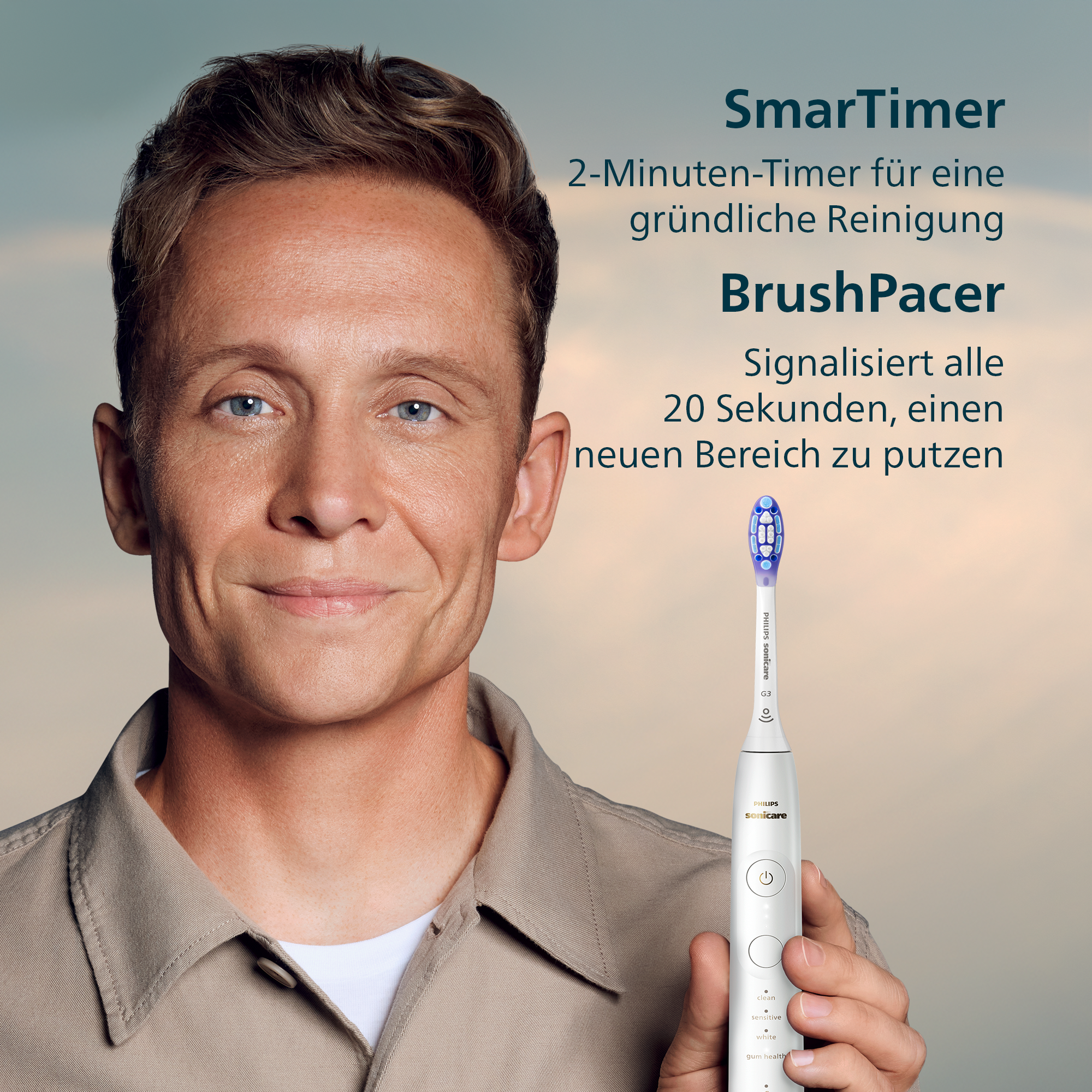Philips Sonicare Elektrische Zahnbürste »Series 7100 HX7429/02« 2 Stk. Aufsteckbürsten mit Andruckkontrolle, 7 Putzeinstellungen, inkl. Reiseladeetui