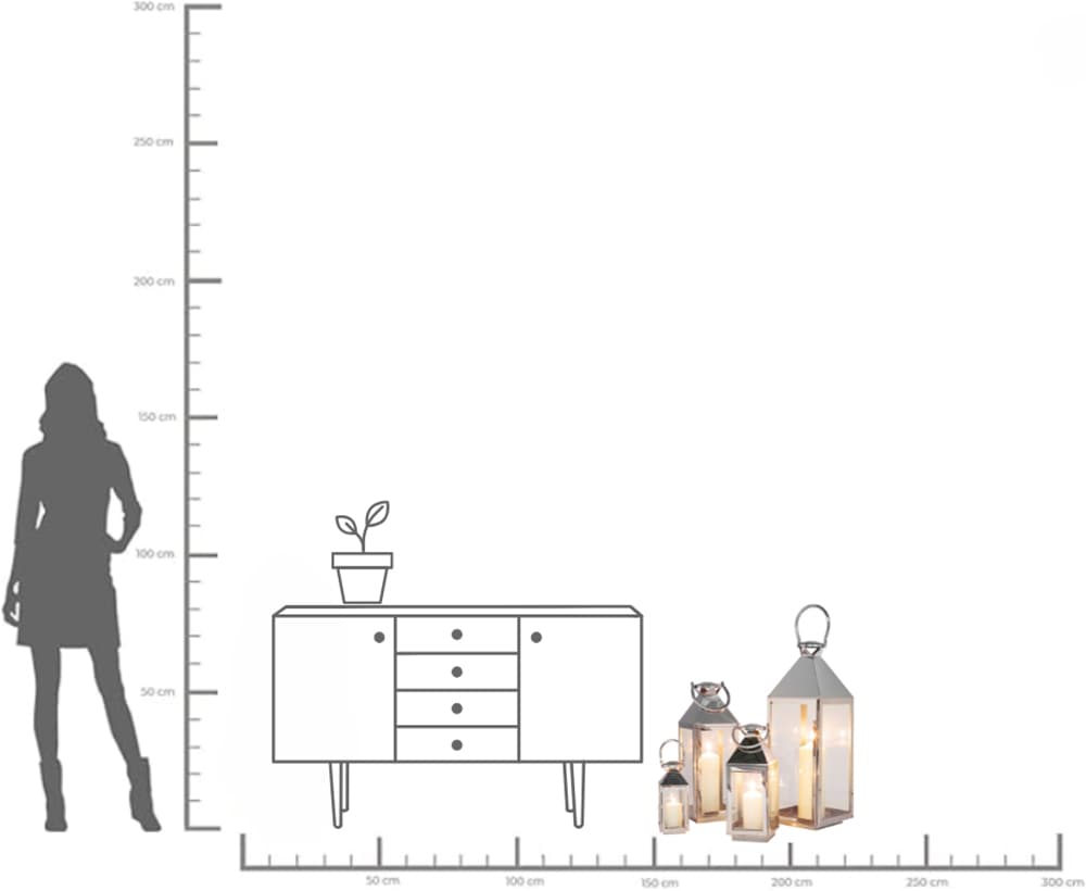 Kare Design Kerzenlaterne »Laterne Giardino« gold- oder silberfarben