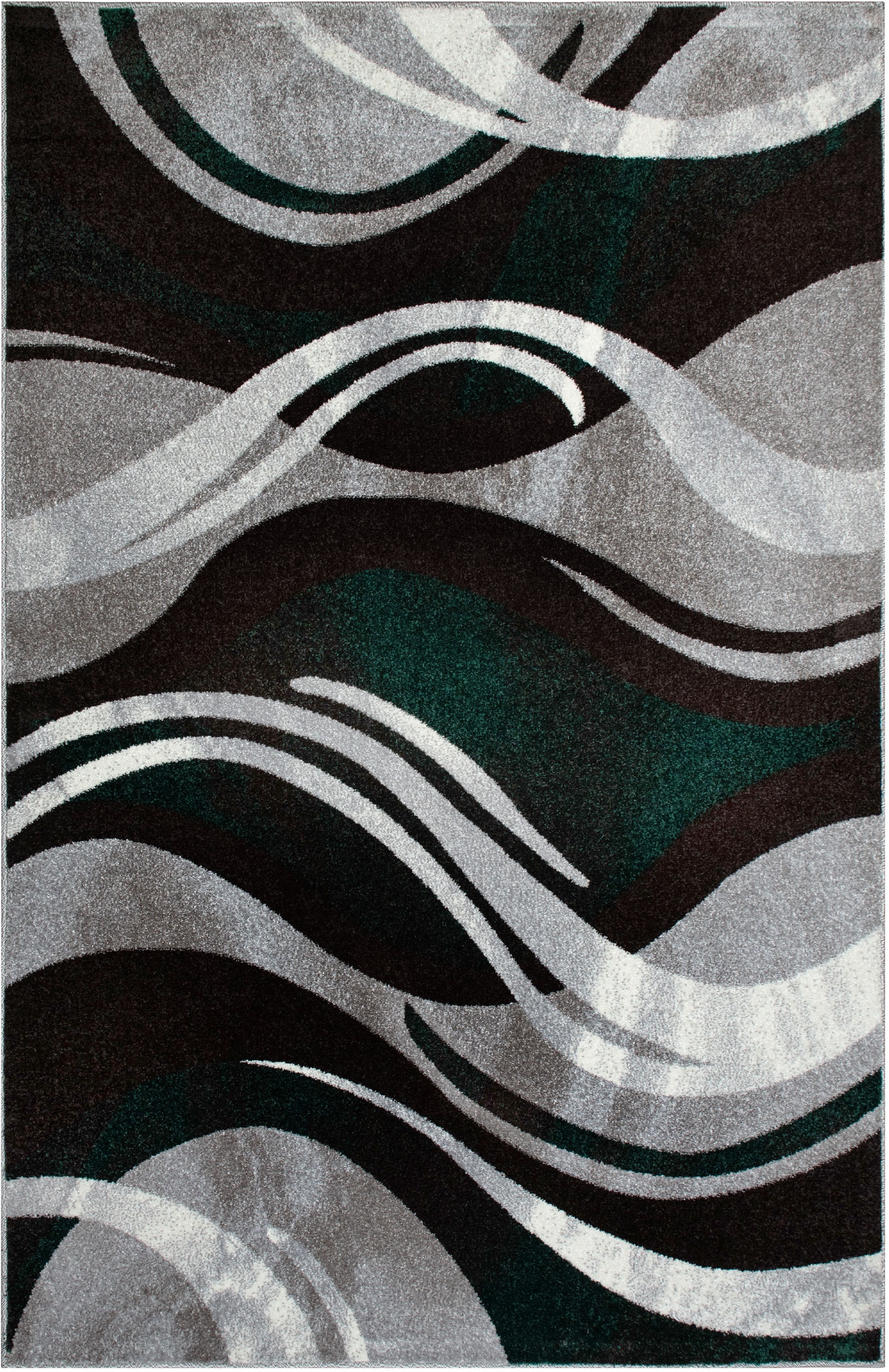 my home Teppich »Joas« rechteckig 9 mm Höhe besonders weicher Kurzflor in modernem Wellen Muster, leichter Glanz