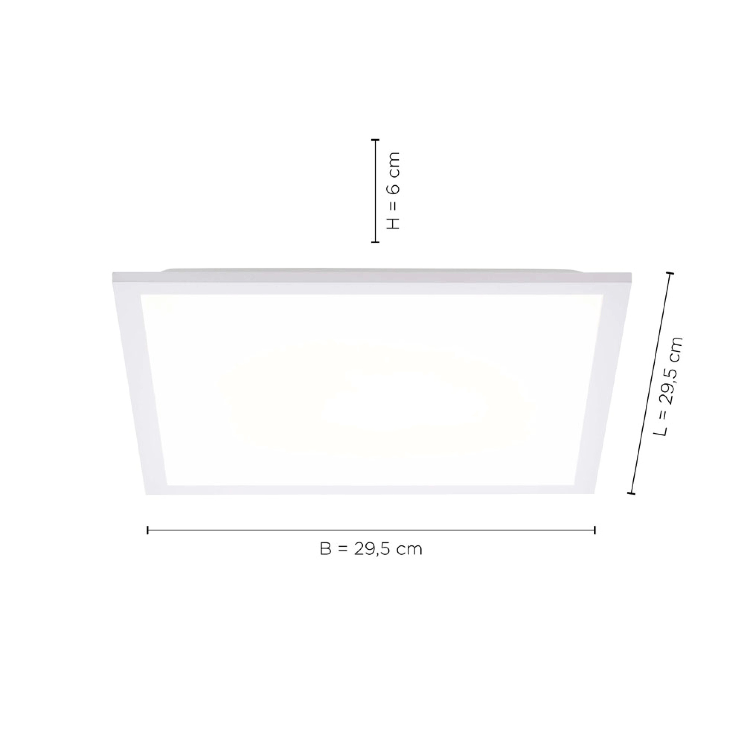 JUST LIGHT LED Deckenleuchte »FLAT«, 2 flammig, Leuchtmittel LED-Board-LED-Board | LED fest integriert, Serienschalter