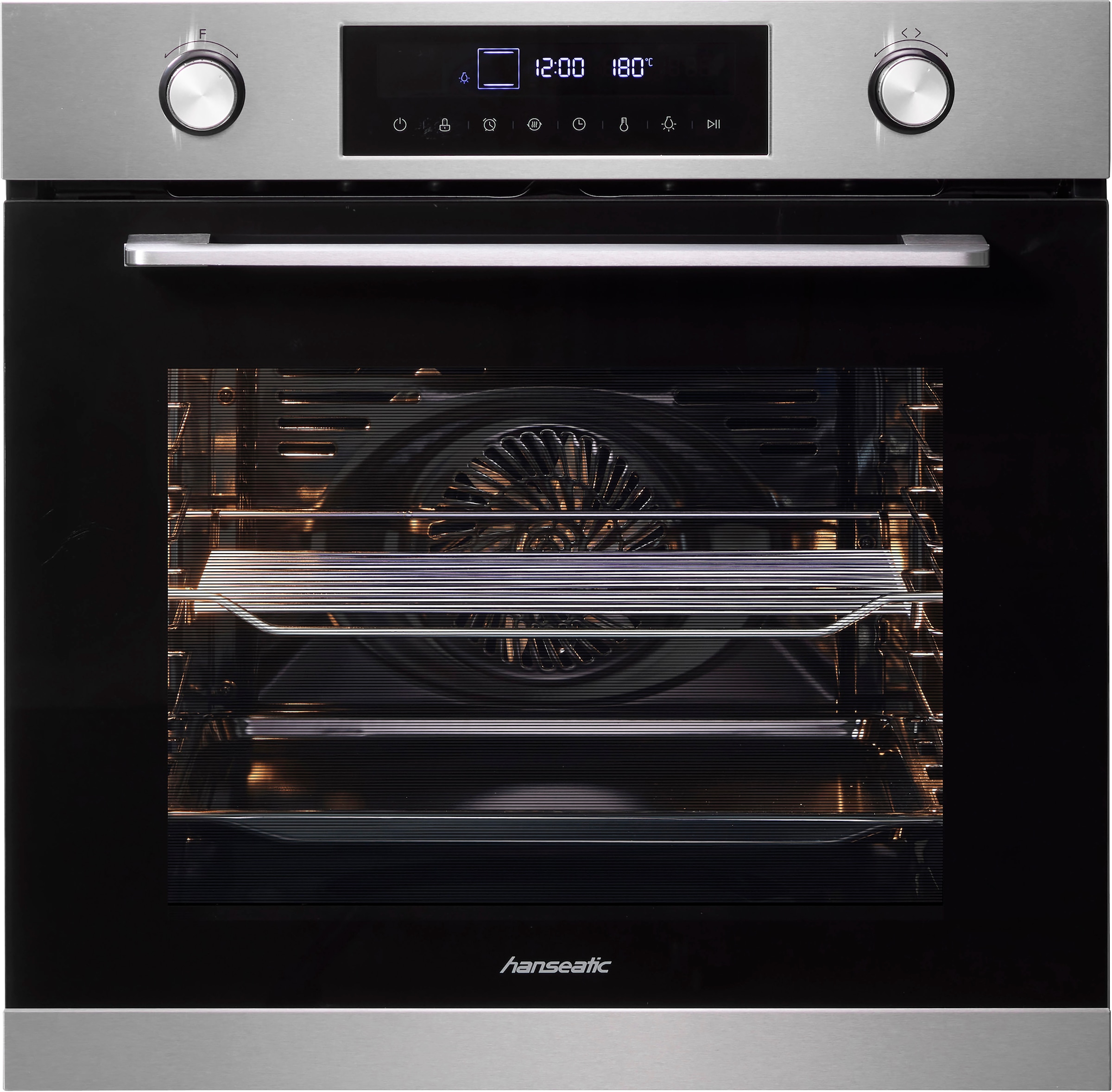 Hanseatic Einbaubackofen  »HBO7212A1«, Aqua-Reinigungsfunktion, mit Auftaufunktion