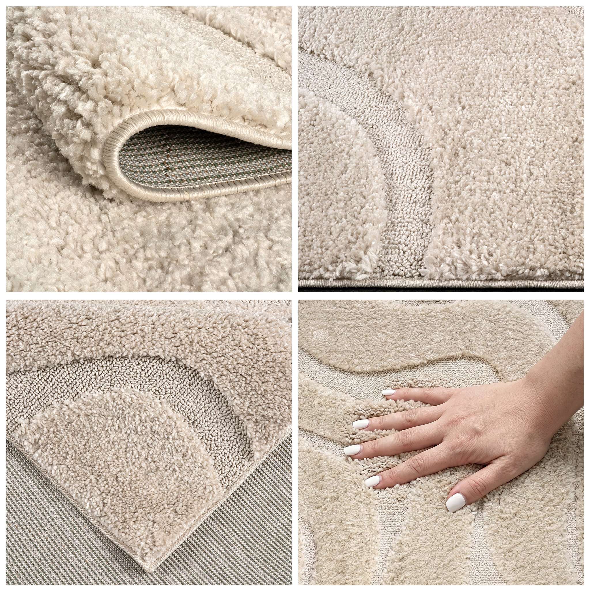 OTTO home Teppich »Flowa, Wellenmuster, Hoch-Tief« rechteckig 20 mm Höhe Modernes Design, 3D Optik, Designteppich, Wohnzimmer