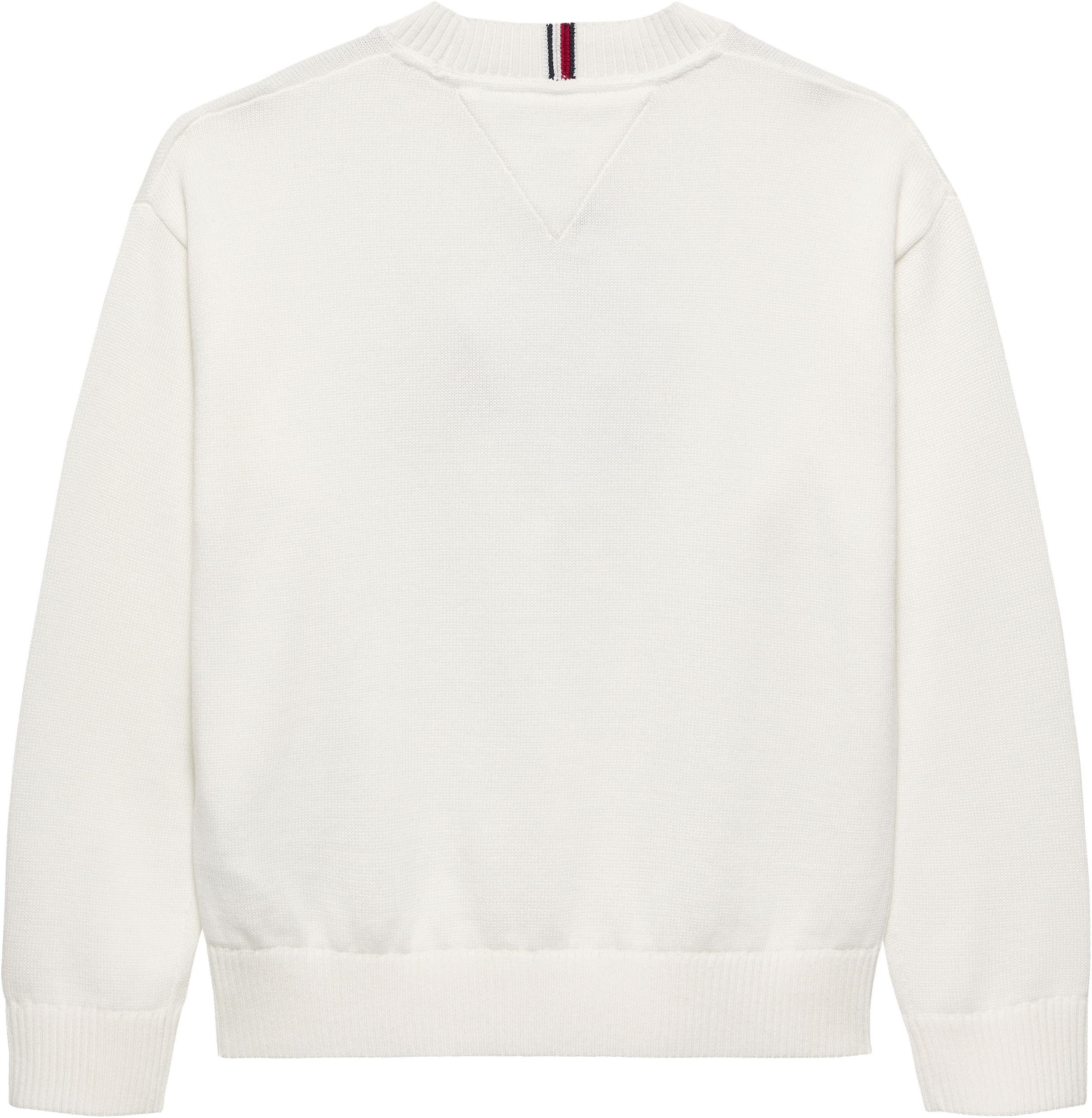 Tommy Hilfiger Strickpullover »WAVY FLAG SWEATER LS« Kinder bis 16 Jahre, Rundhals