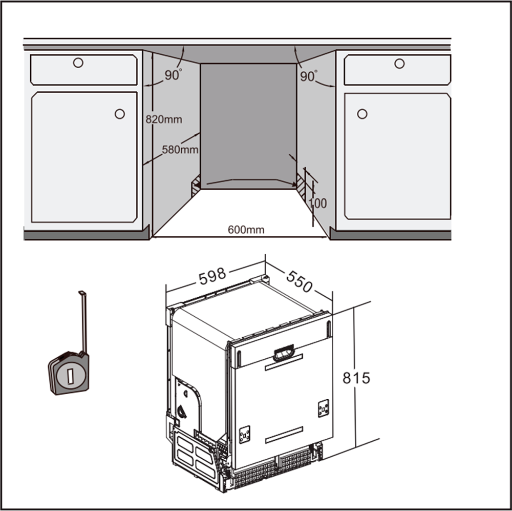 BASIC by Balculina Winkelküche »Yorki«, Stellmaße B/T 320x175/60 cm, wahlweise mit E-Geräten