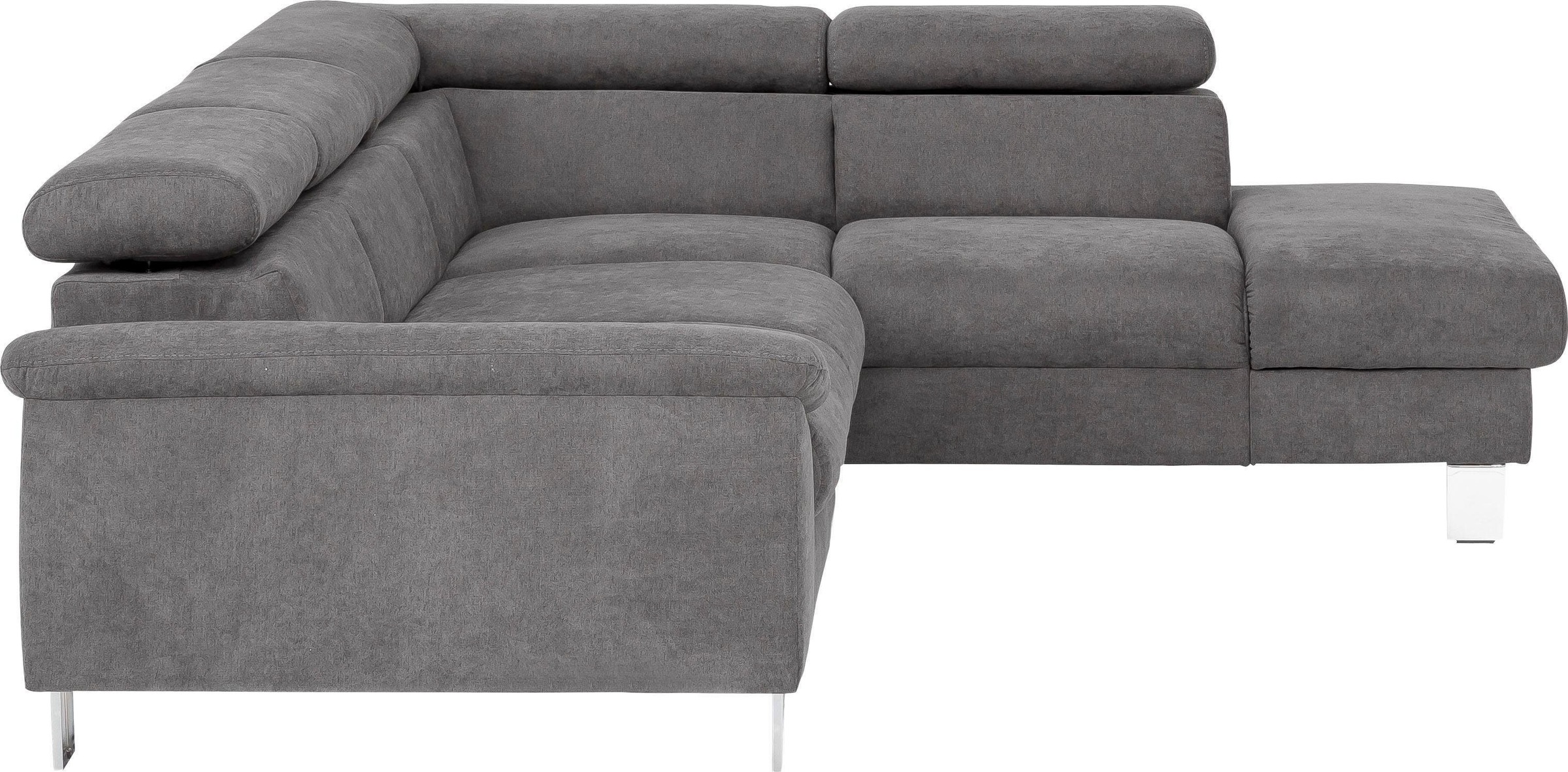 COTTA Polstergarnitur »Komaris L-Form, B: 249 bzw. 100 cm (Set: Ecksofa & Hocker)«, (Set), mit Kopfteilverstellung, optional Bettfunktion, Bettkasten & Licht