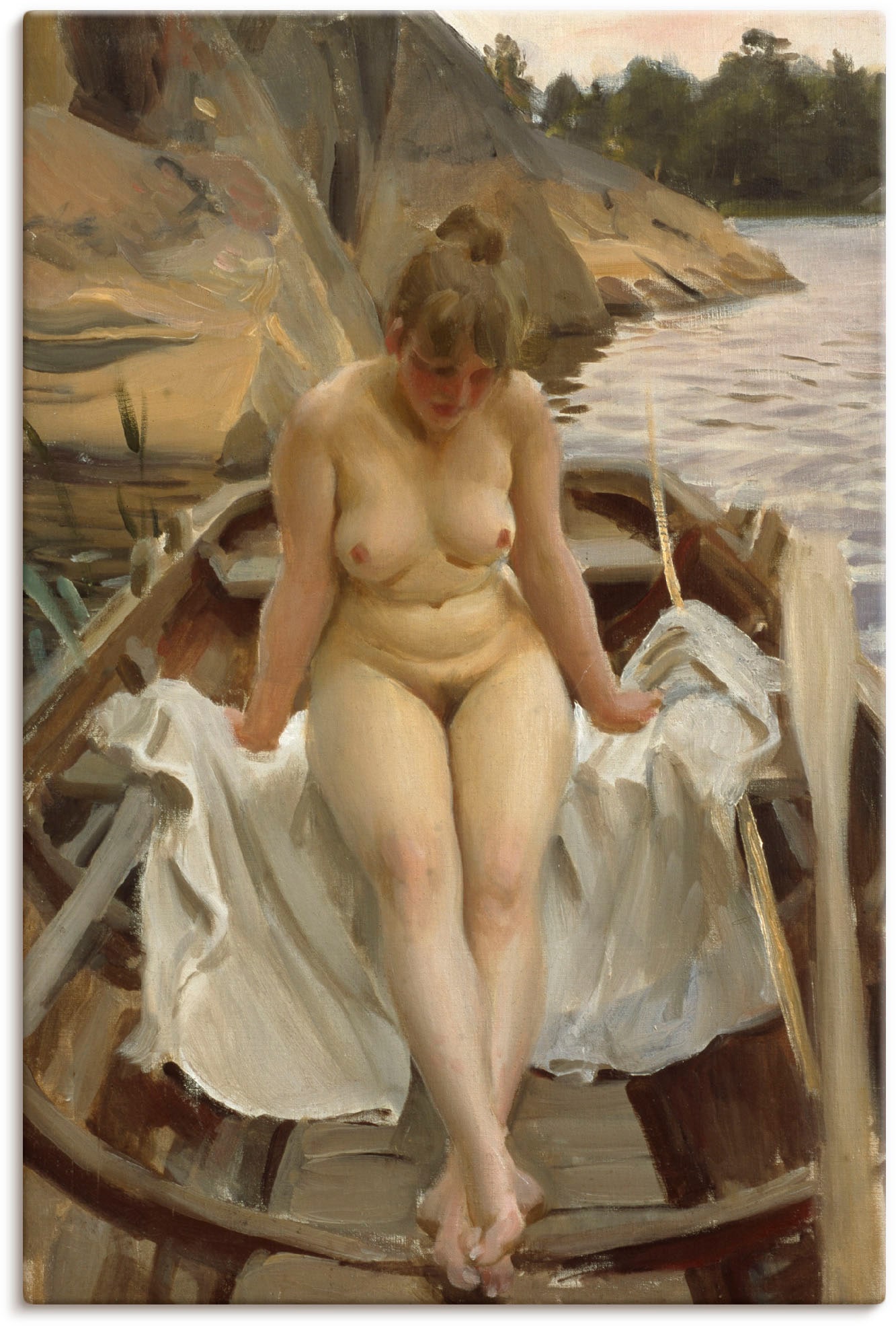 Artland Wandbild »In Werners Ruderboot«, Erotische Bilder, (1 St.), als Leinwandbild, Poster in verschied. Größen