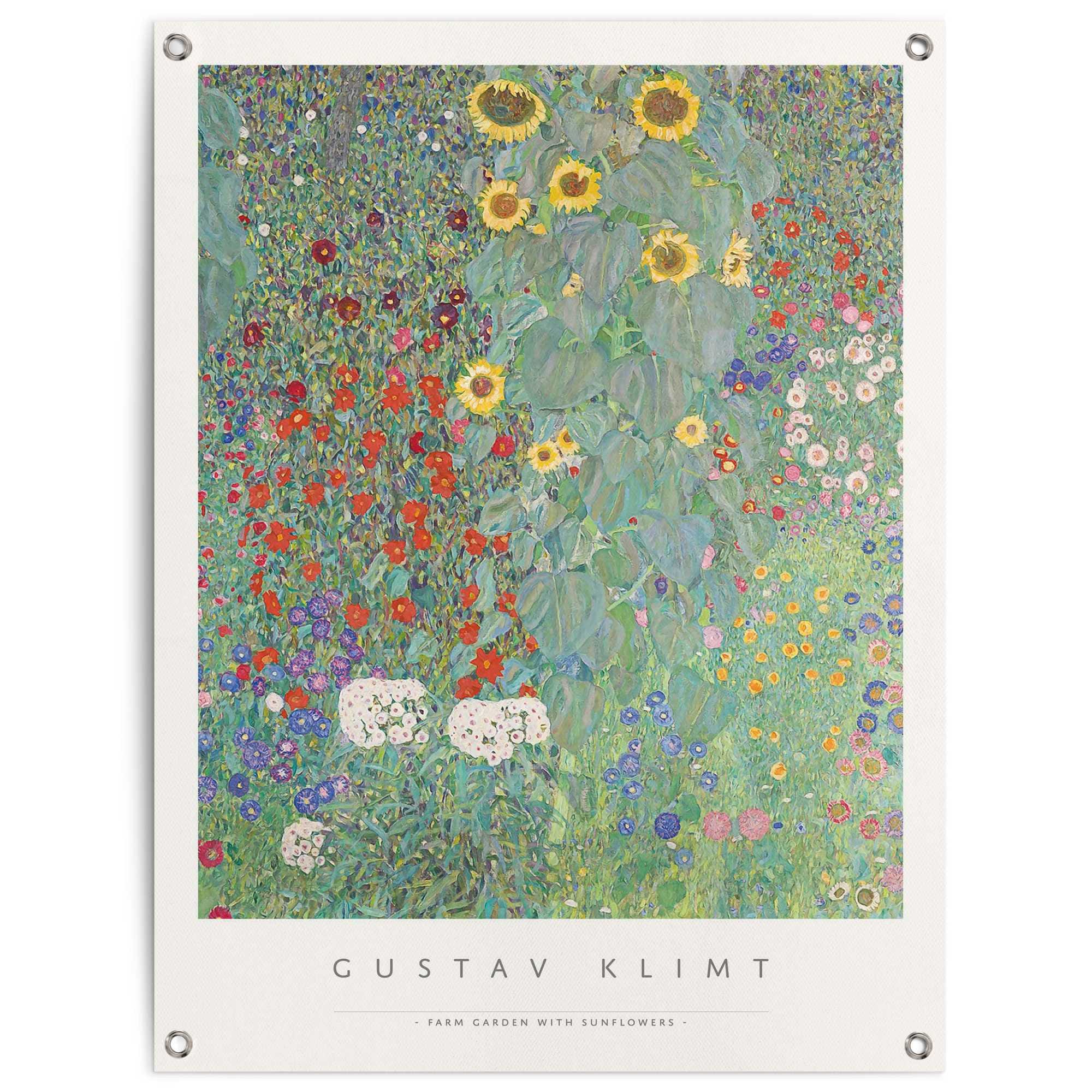 Reinders! Poster »Gustav Klimt - Sonnenblumen«, Outdoor für Garten oder Balkon