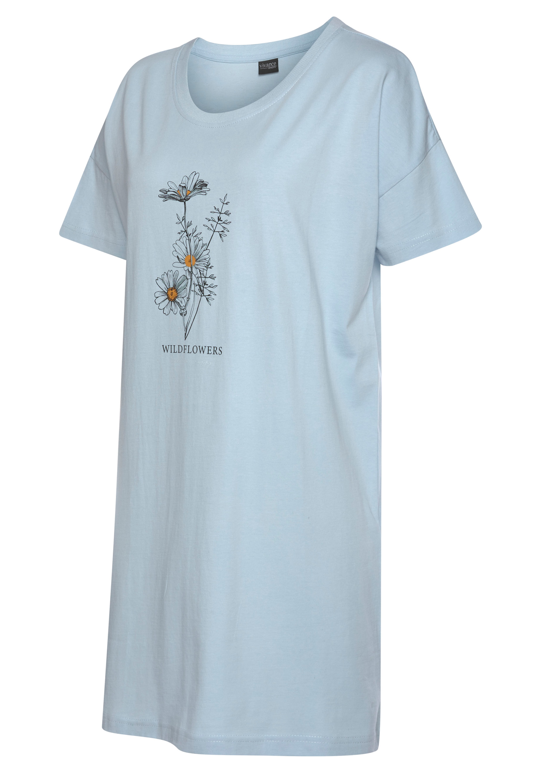 Vivance Dreams Bigshirt, (2er-Pack), mit Frontdruck