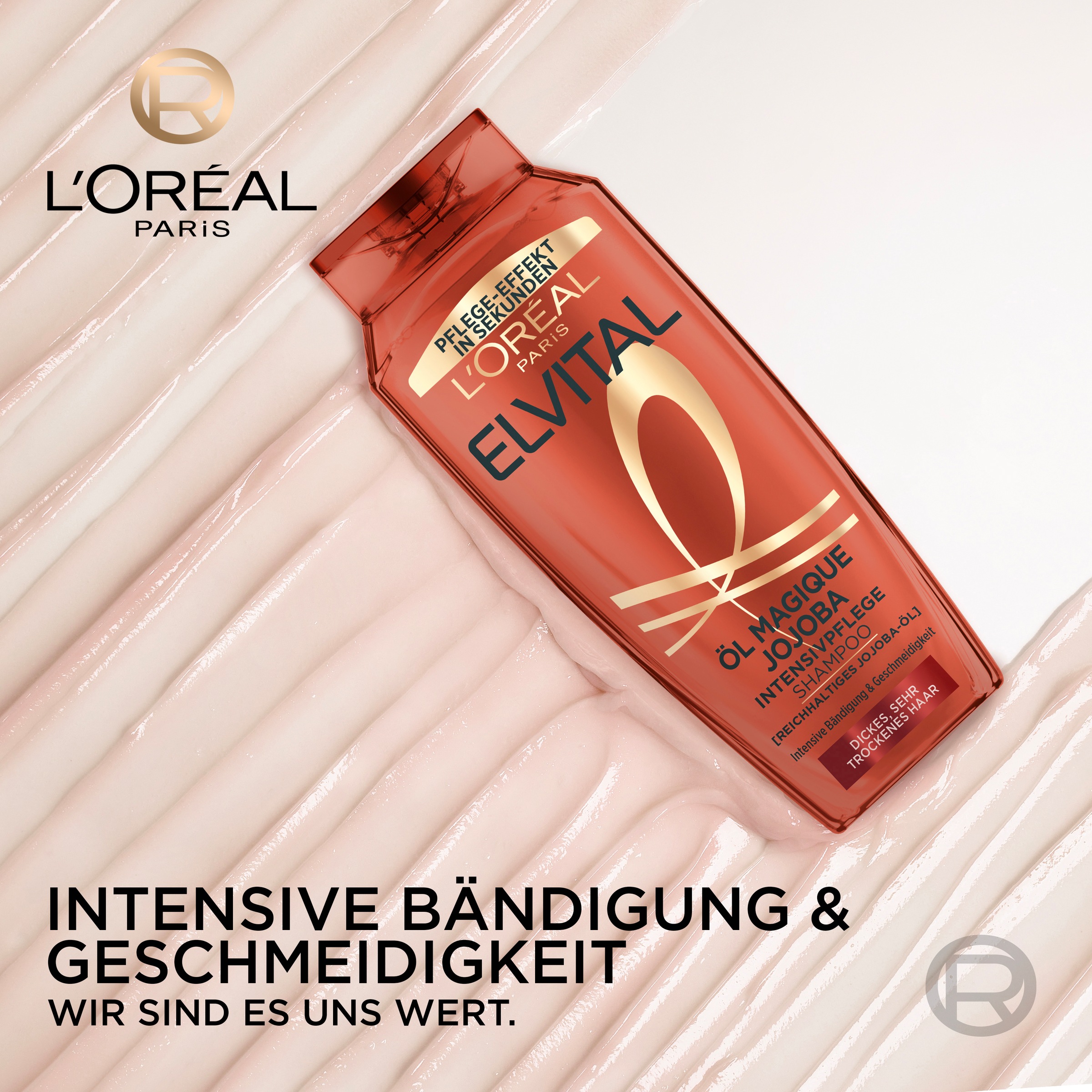L'ORÉAL PARIS Haarshampoo »L'Oréal Paris Elvital Öl Magique Jojoba Shampoo«, (Packung, 6 tlg.)