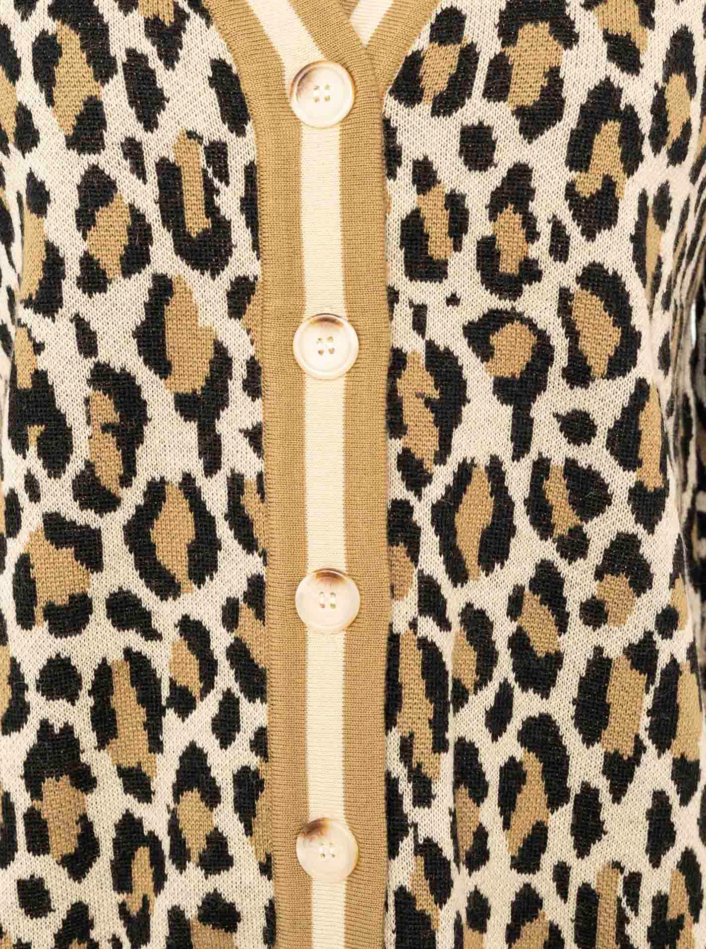 Zwillingsherz Strickjacke »"Leo Streifen"« mit Knöpfen, Leomuster und Streifenbündchen