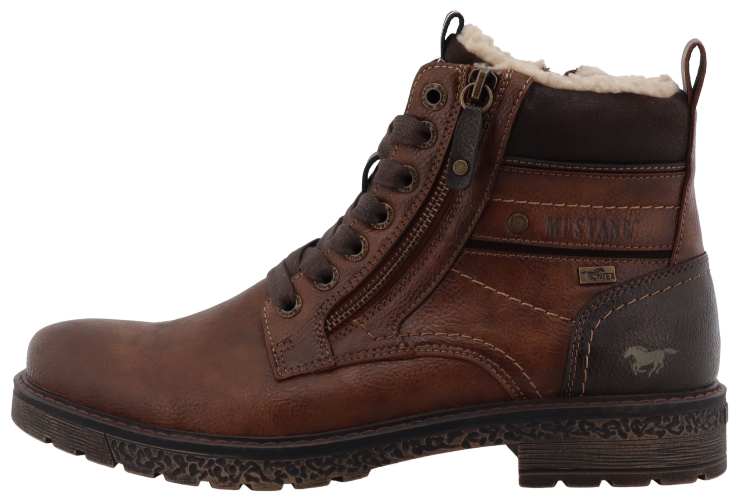 Mustang Shoes Winterstiefelette »Midor«  Schnürstiefel, Winterstiefel mit Warmfutter