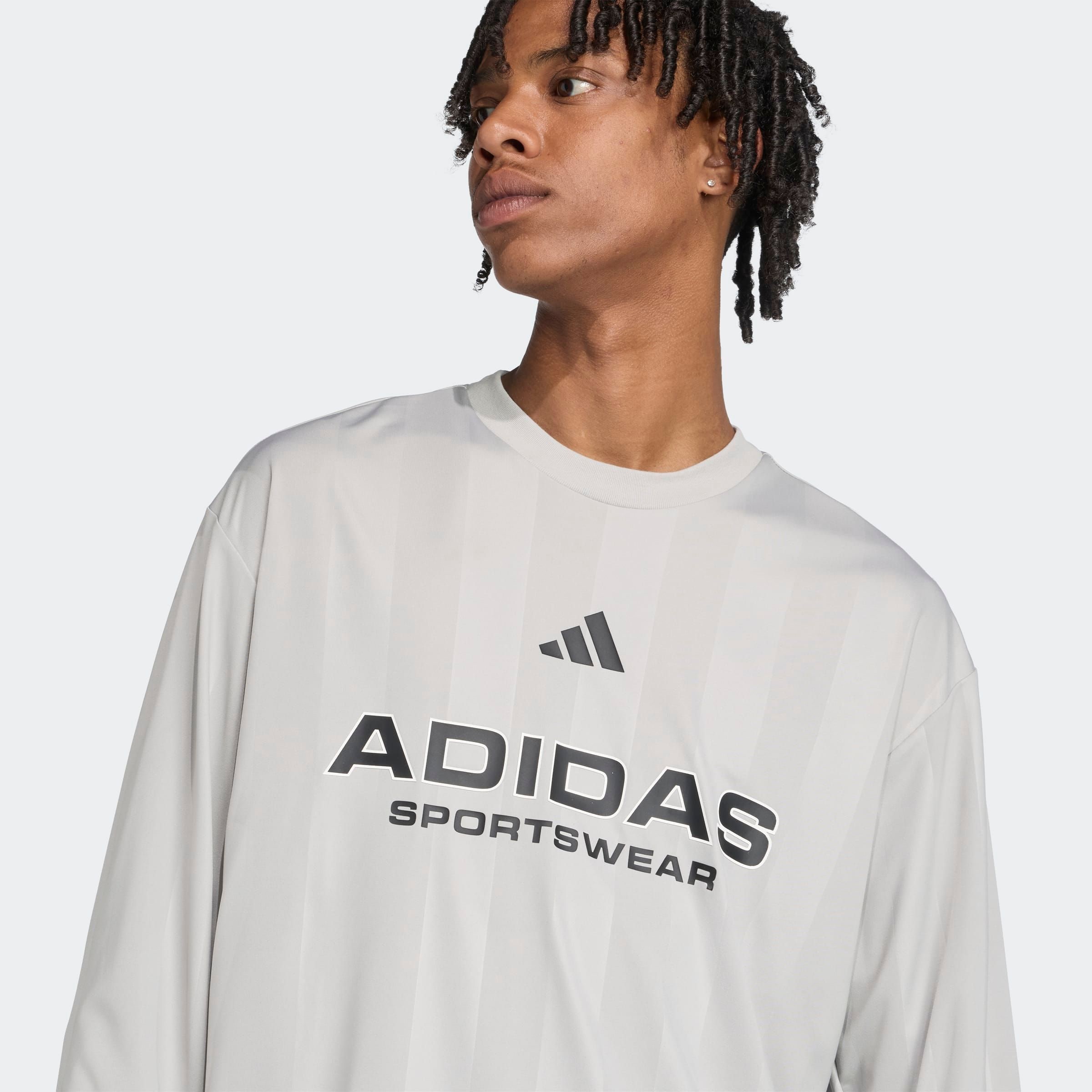 adidas Sportswear Langarmshirt »LANGÄRMELIGES JERSEY AUS JACQUARD«