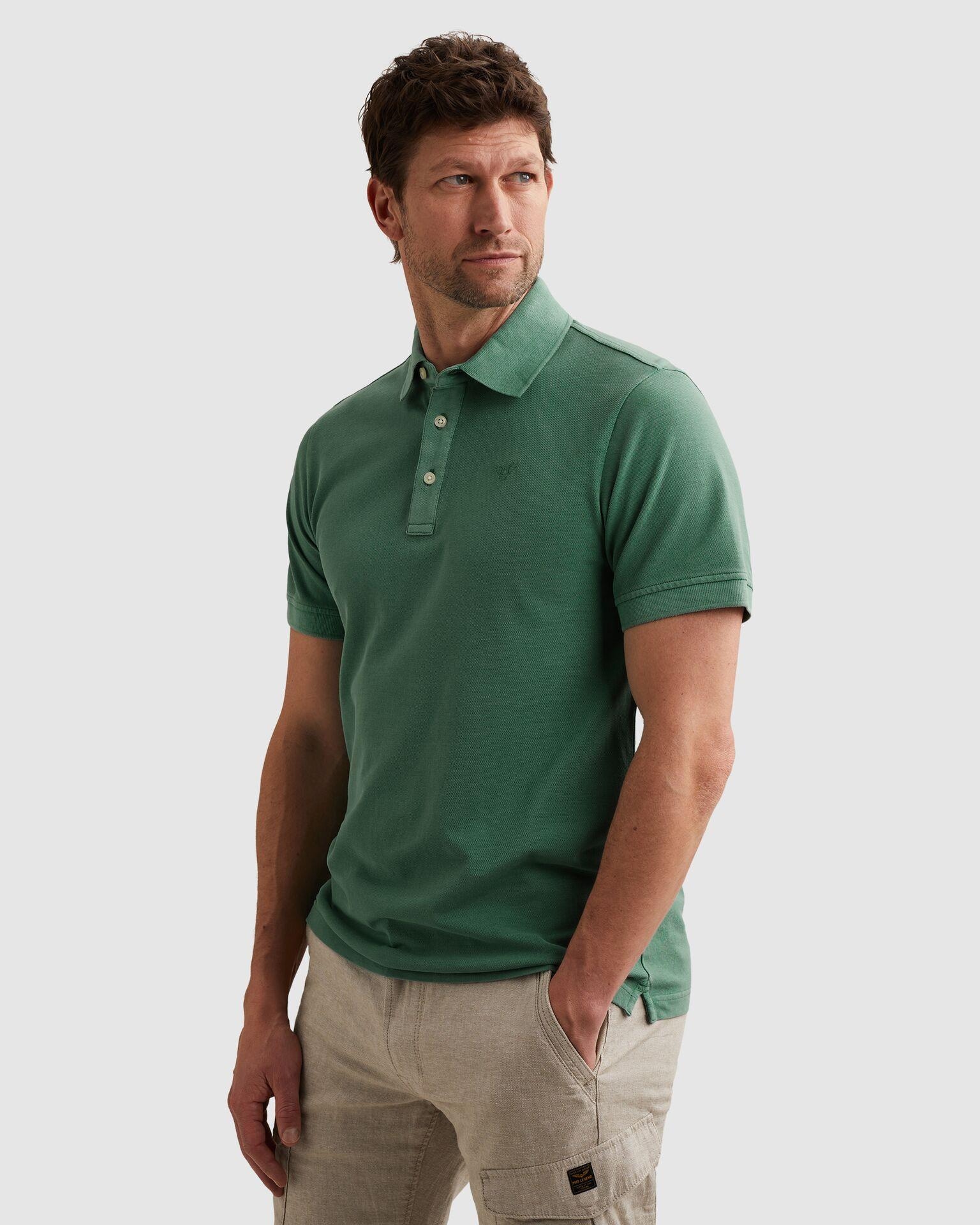 PME LEGEND Poloshirt »Short sleeve polo pique garment dyed« mit Logo Stickerei