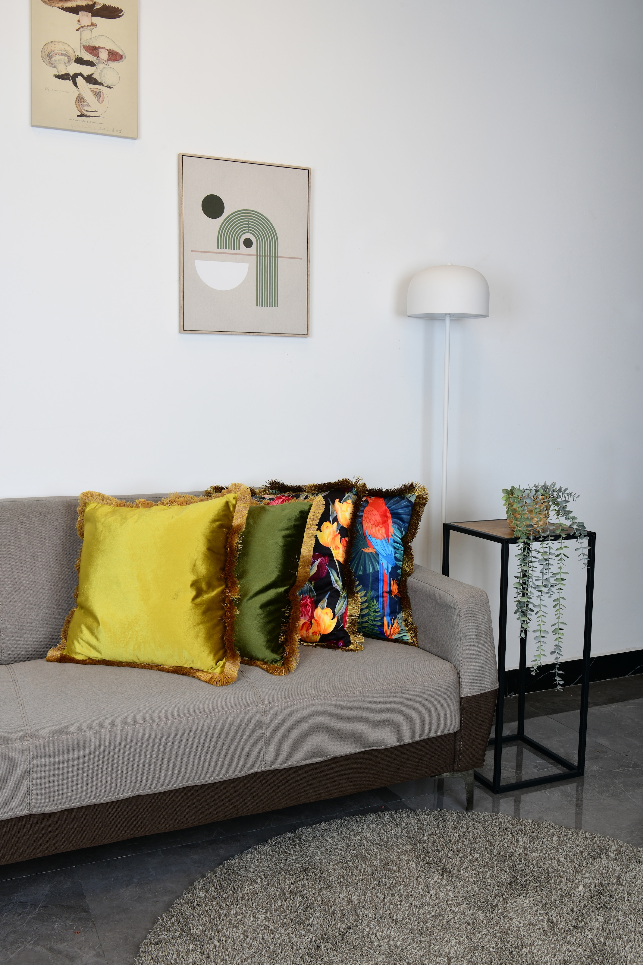 MIRRORS AND MORE Dekokissen »ELONA« unifarben, Dekokissen mit Füllung